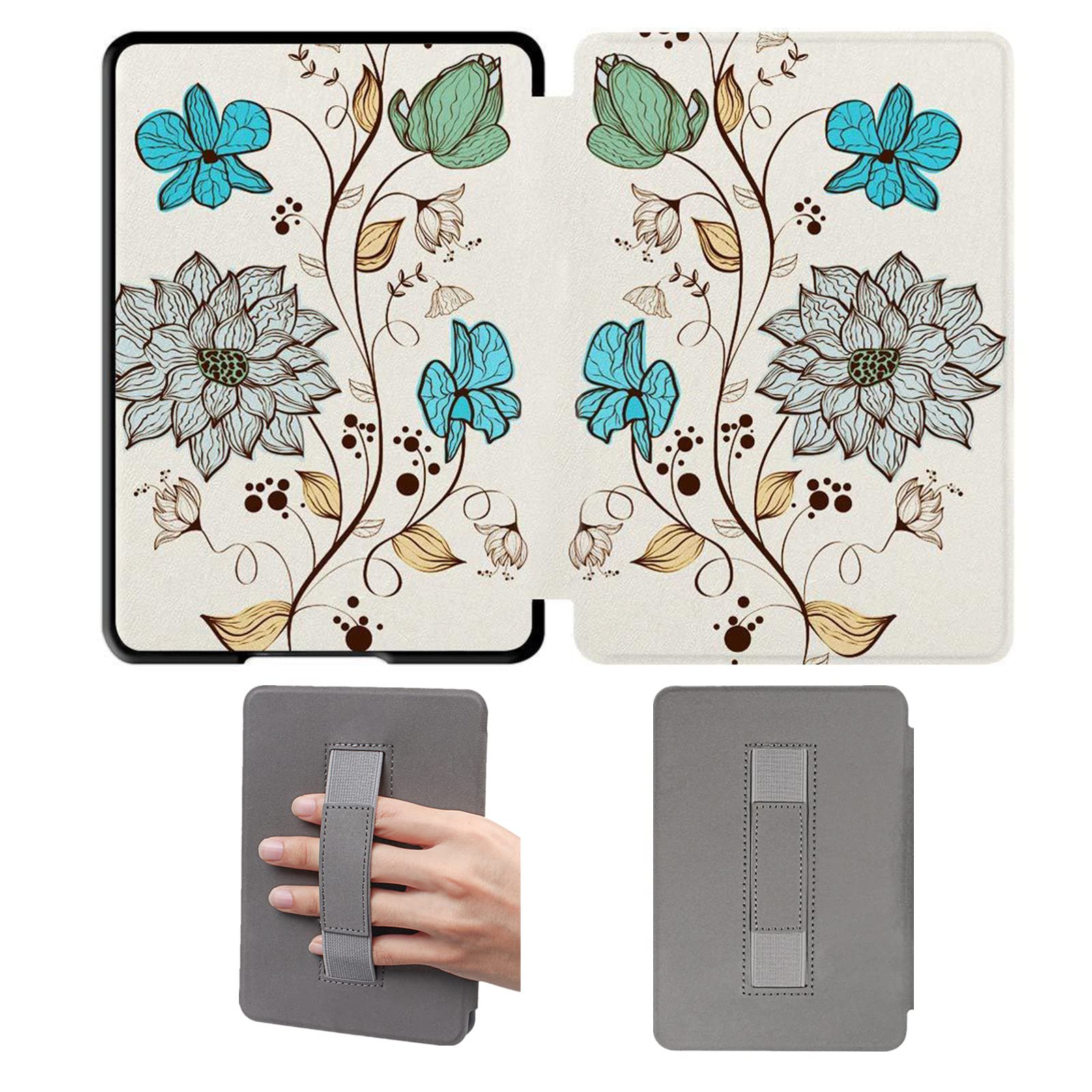 Cover For Kindle Paperwhite 11th Generation 2021 Release, Protective Case With Hand Strap Design With Automatic Wake/Sleep Function