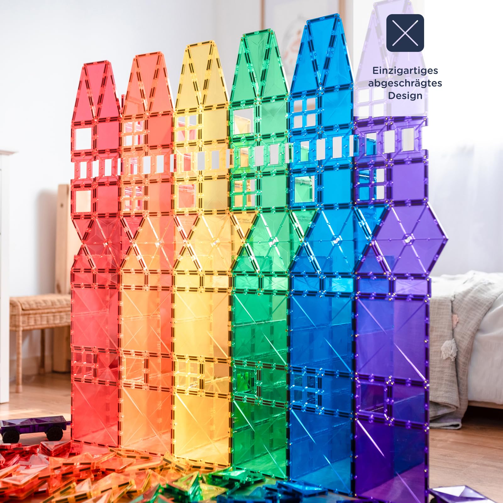 CONNETIX Magnetbausteine Regenbogen Megapackung, 212 Stück