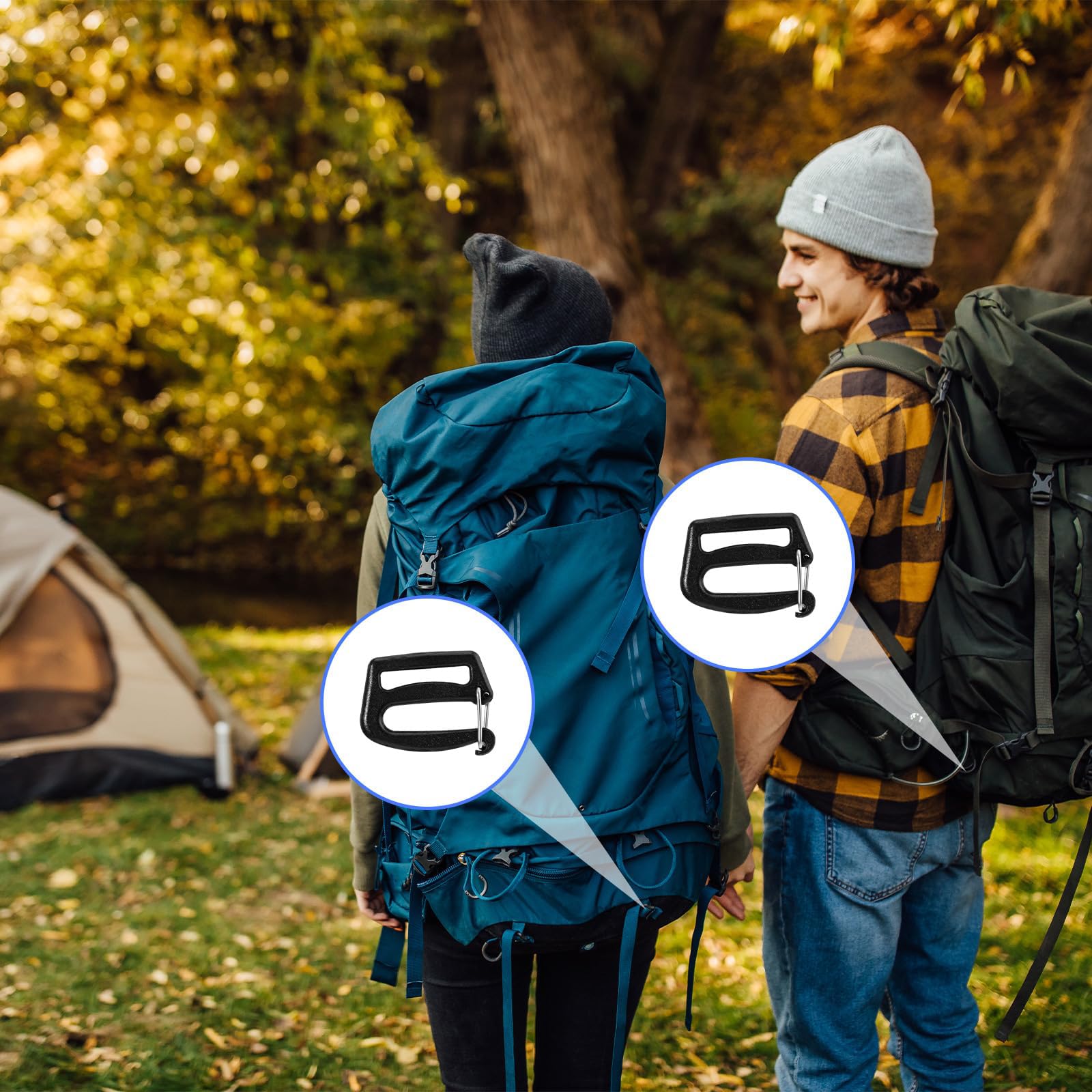 12 Fibbie Per Cinture Da 25 Mm - Robustee, Per Zaini, Borse E Progetti Fai Da Te, Facili Da Agganciare