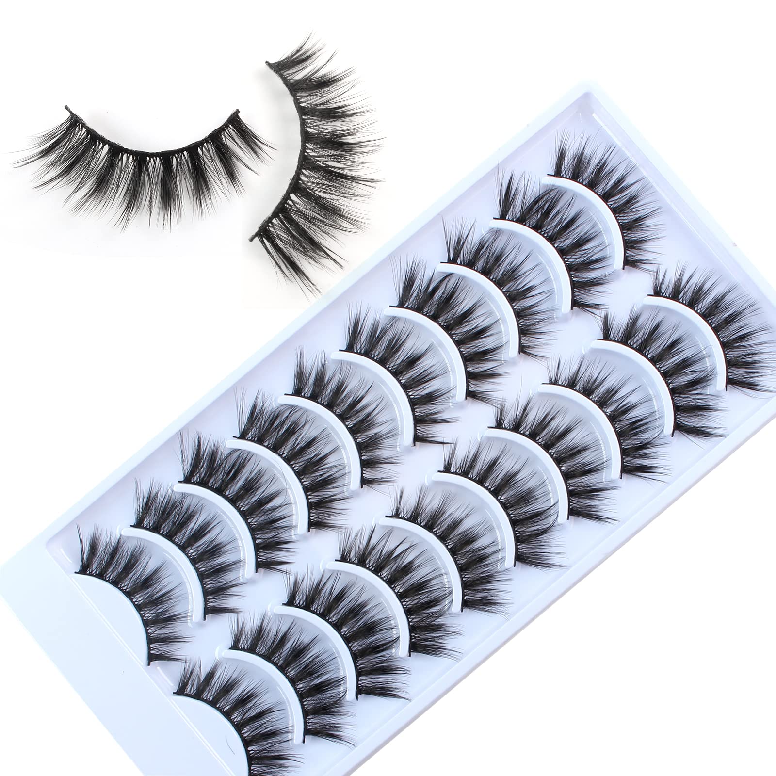 5 Paar Naturwimpern – Feine, Trompetenförmige Falsche Wimpern Für Voluminöse Augen