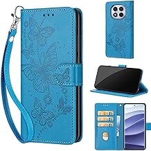 Xiaomi Redmi Note 14 Pro/Note 14 Pro Case + Shell [Premium PU Leather Case] [Flip Case] [Wallet Case] Protective Case for Redmi Note 14 Pro -Bleu