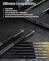 Vista 6 de Maxonar Cable Thunderbolt 4, compatible con sincronización de datos de 40 Gbps, carga de 240 W y 8K/5K a 60 Hz para dispositivos Thunderbolt 4/3