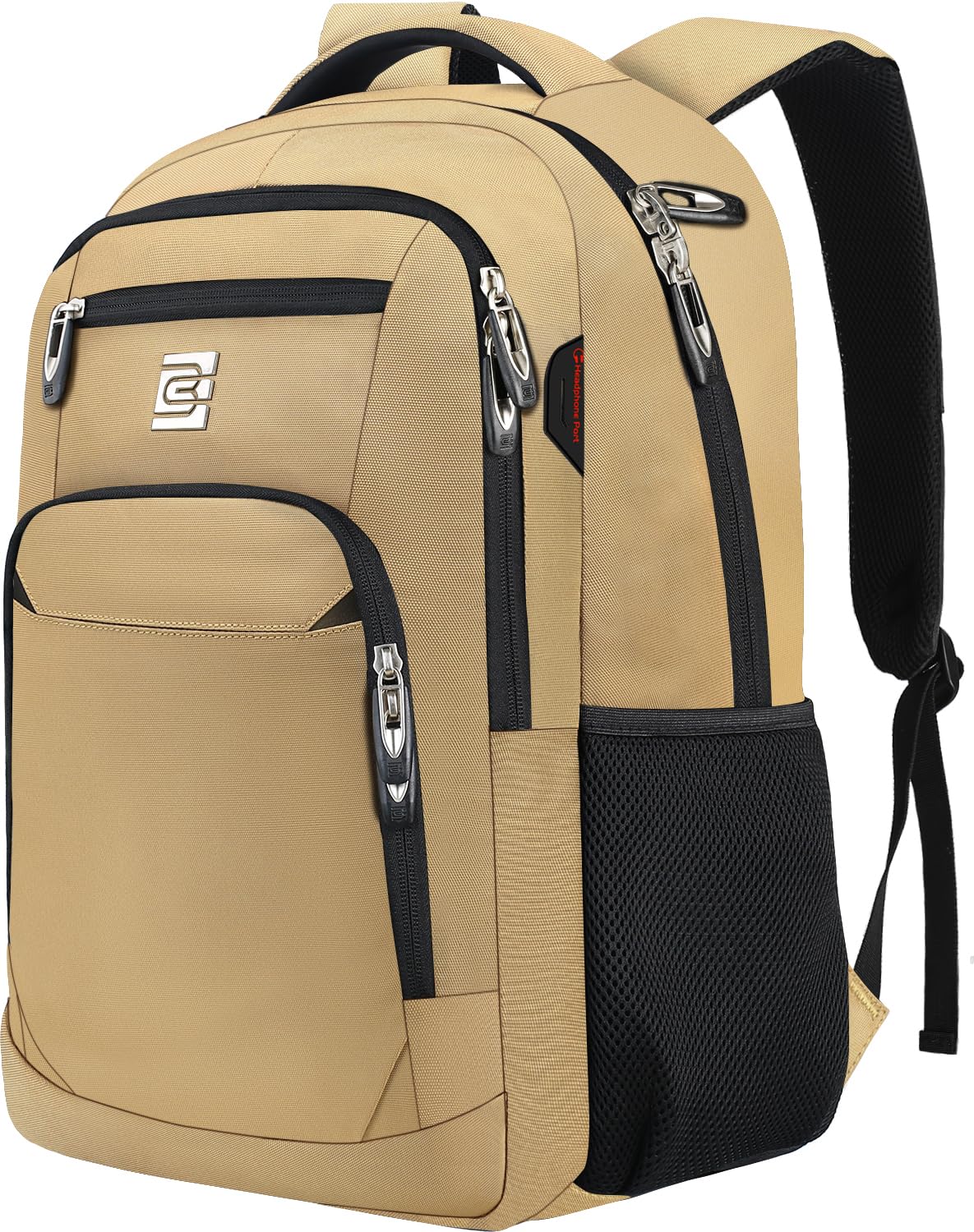 Laptop Backpack,Business Travel Anti Theft Slim College Backpack | Water Resistant Durable Computer Bag Gift for Women & Men Fits 15.6 Inch Laptop and Notebook - Khaki Laptop 15.6 Inch Khaki