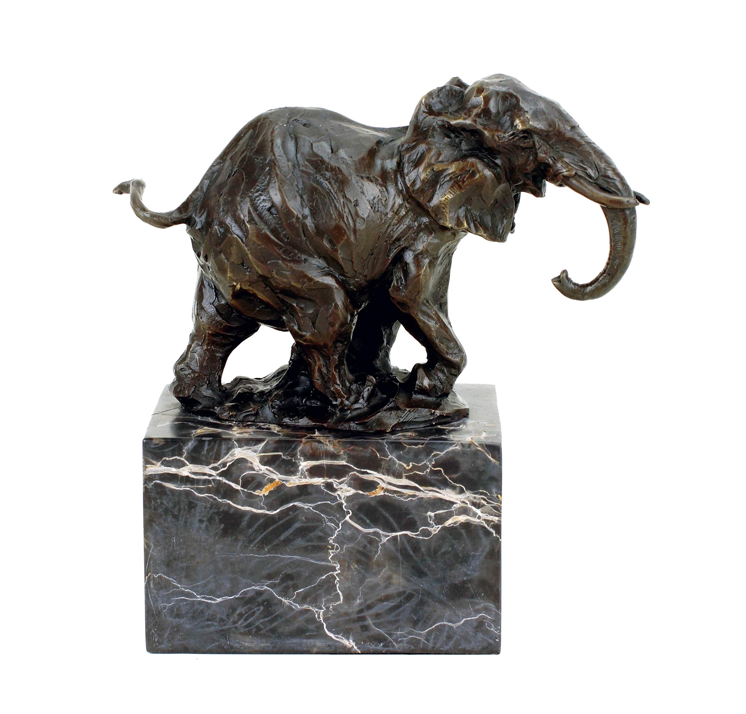 Milo figurine bronze éléphant abstrait sur marbre pour rehausser une déco fade