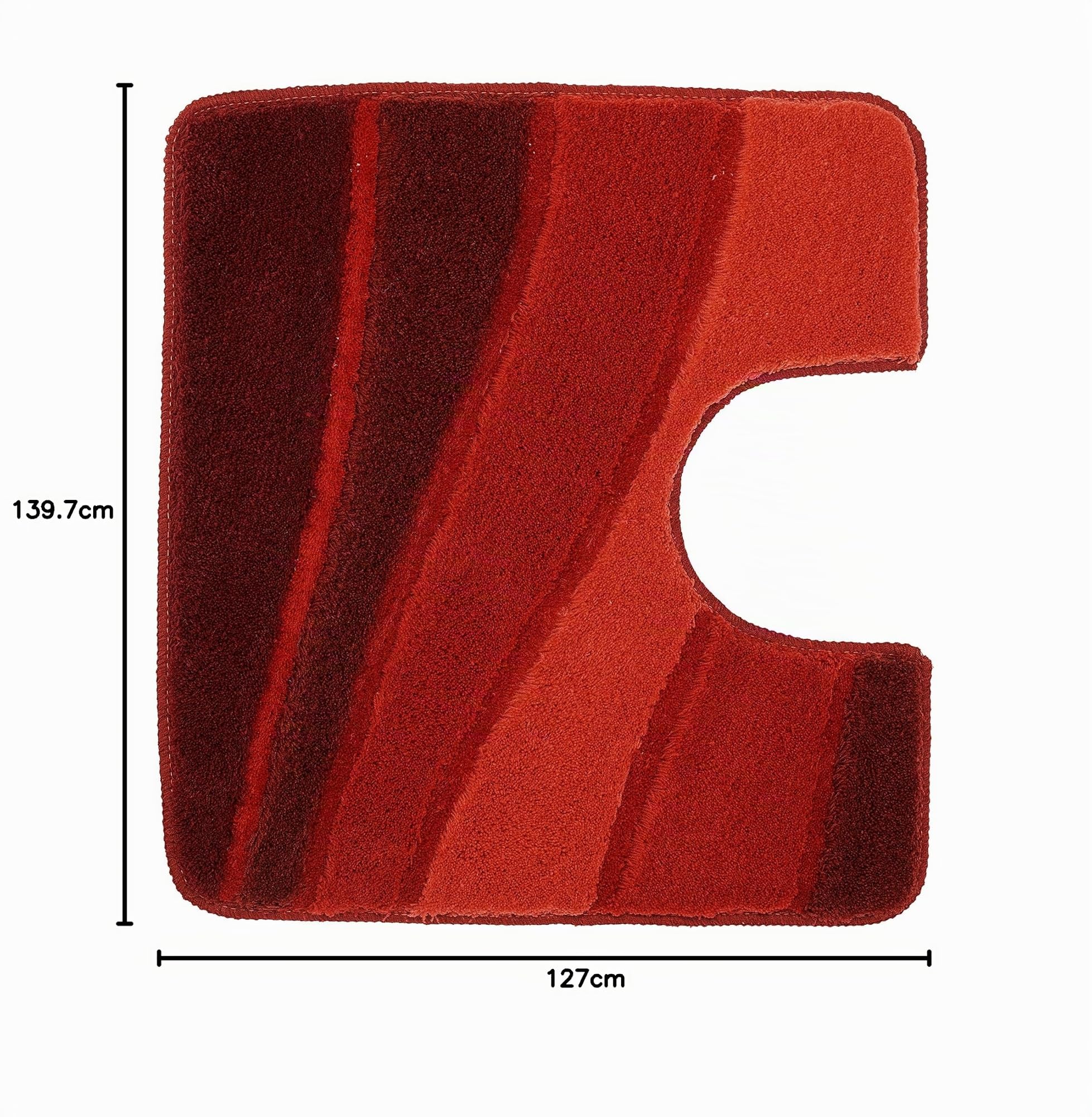 Meusch WC-Vorleger Ocean rot 55 x 50 cm, Granat