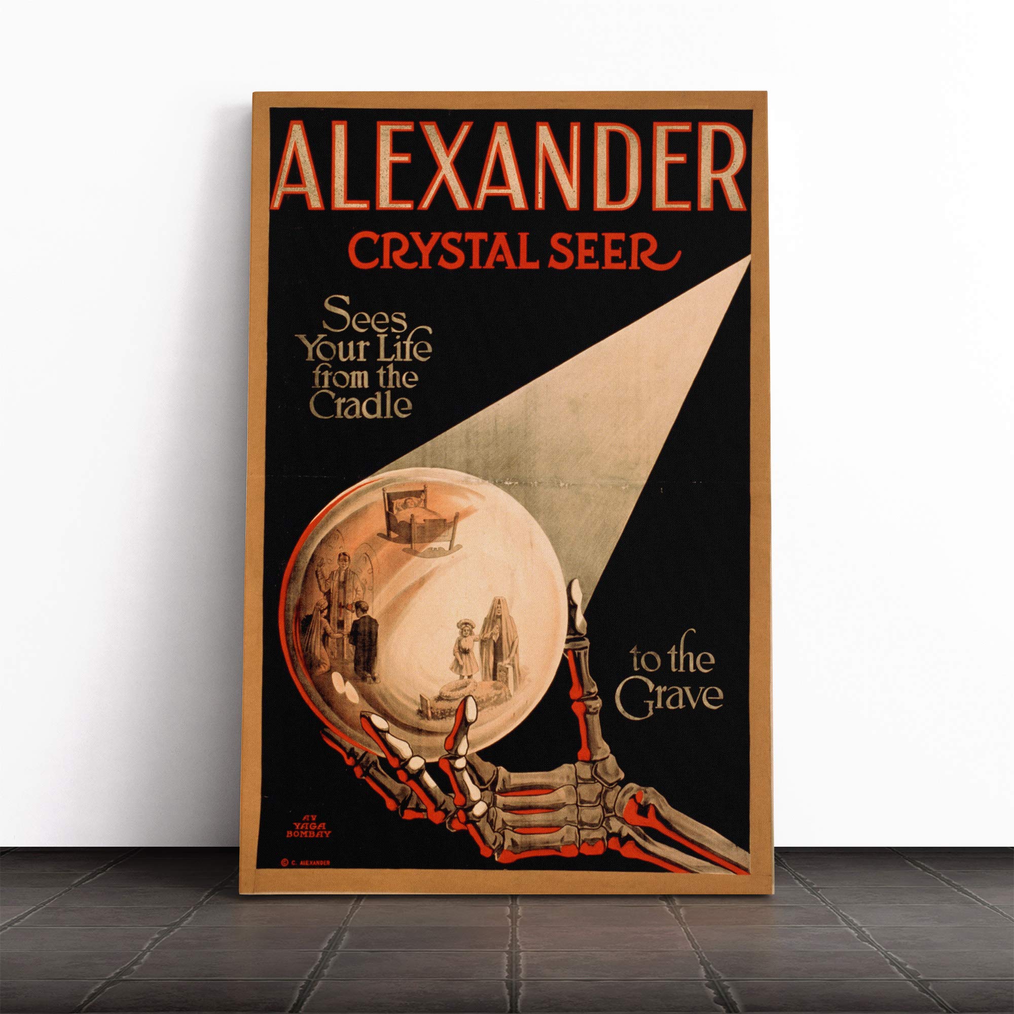 Circus Poster (12) Canvas Print | Gallery Wrapped 30mm Frame Wall Art | 24x16 inches | Ready to Hang | Retro Picture | Living Room Bedroom Lounge Office