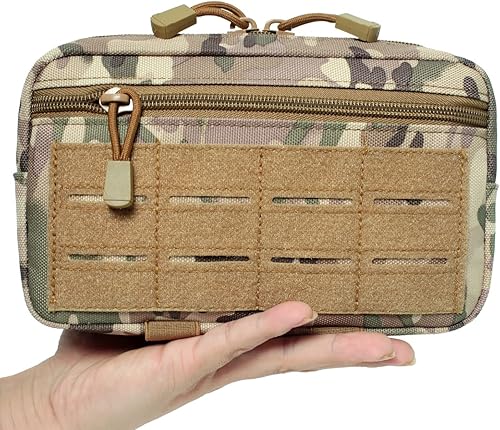 Miniatura 3 de Tactical Molle - Bolsa horizontal para administración, multiusos, corte láser, bolsa de herramientas EDC