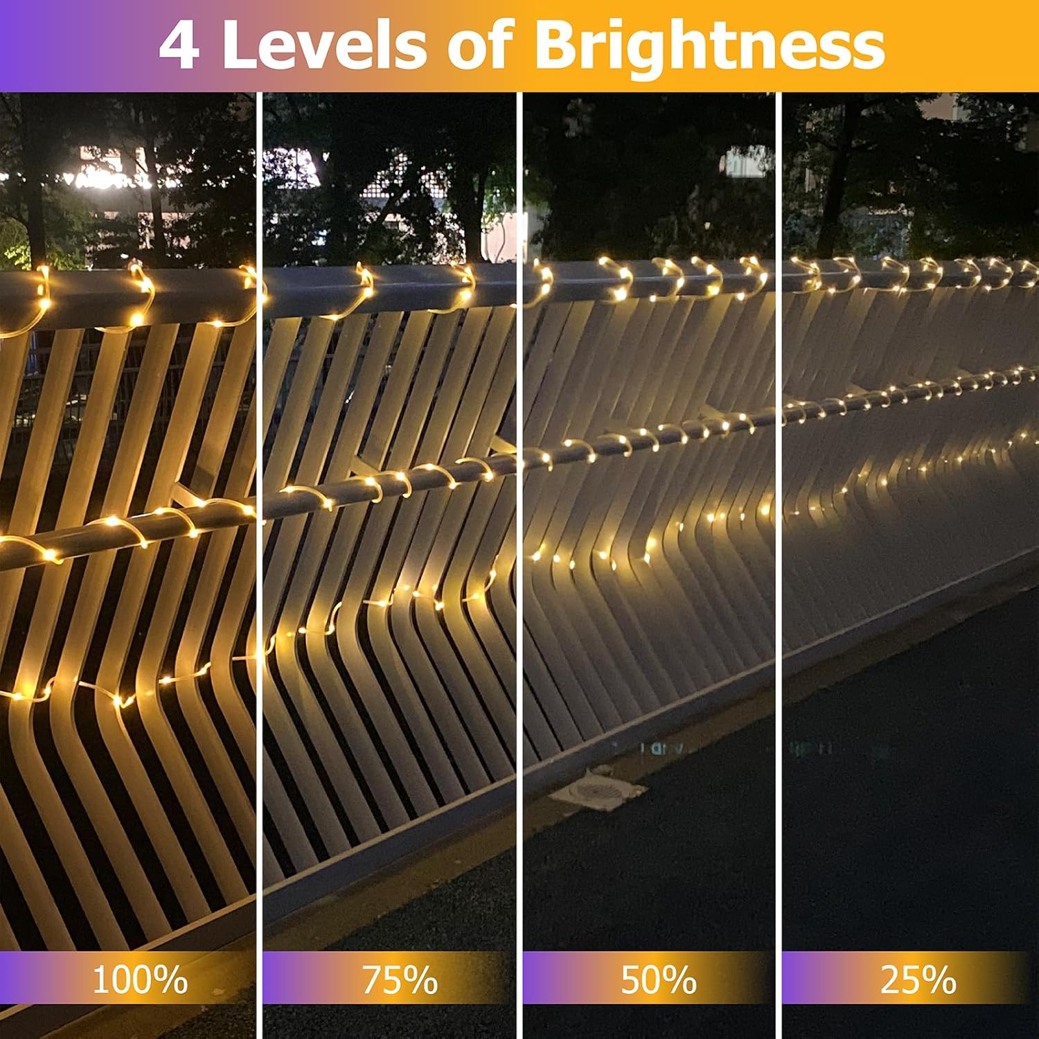 50ft IP68 Waterproof Rope Lights for Outside, RGB+WW Dimmable Outdoor Fairy String Lights with 2 Rmote, 25 Colors & 6 Dynamic Modes, Plug-in Twinkle LED Light Strip for Christmas Indoor Outdoor Decor