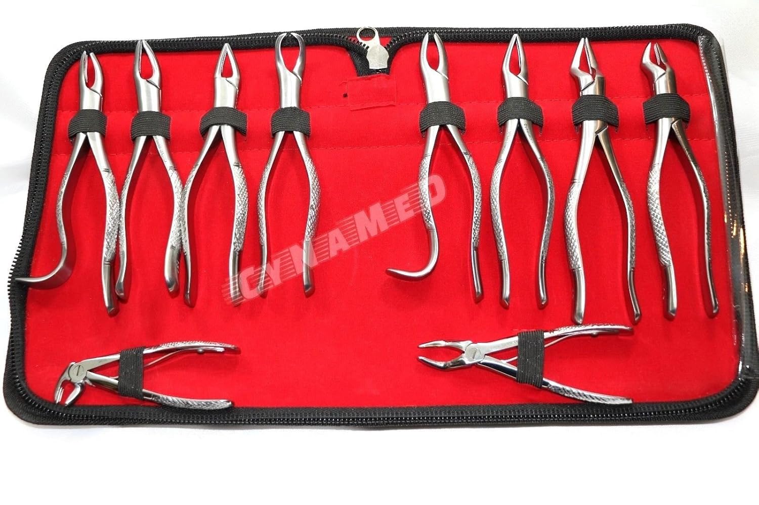 Set of 10 Each German Stainless Oral Dental Extraction EXTRACTING Forceps Dental Instruments CYNAMED Brand