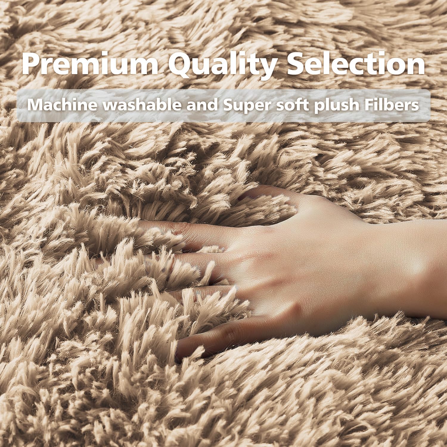 Oxford Homeware Rugs Living Room, Beige Area Rugs for Bedroom Large 80x150 cm - Image 4