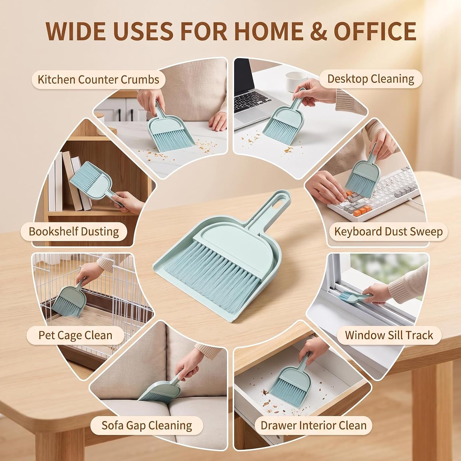 Mini Dustpan and Brush Set Small Pet Cage Cleaning Supplies