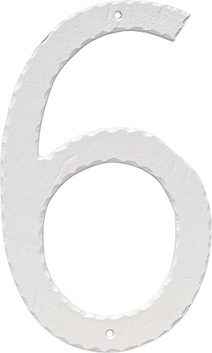 Montague Metal Products THN-10-6-W - Placa de aluminio para exteriores, tamaño mediano, color blanco