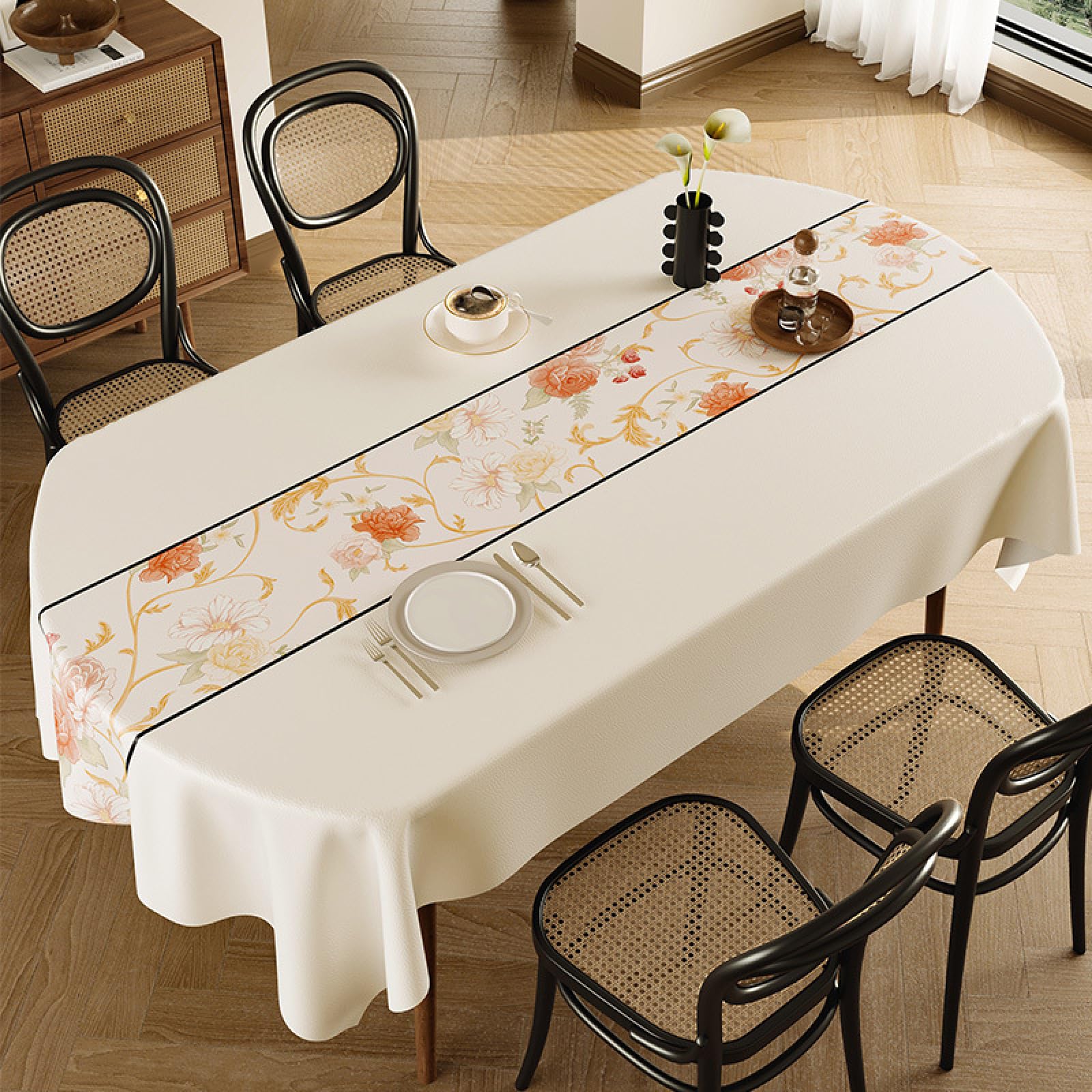 Amazon｜BINGFENG テーブルクロス ビニール撥水 PU tablecloth 北欧