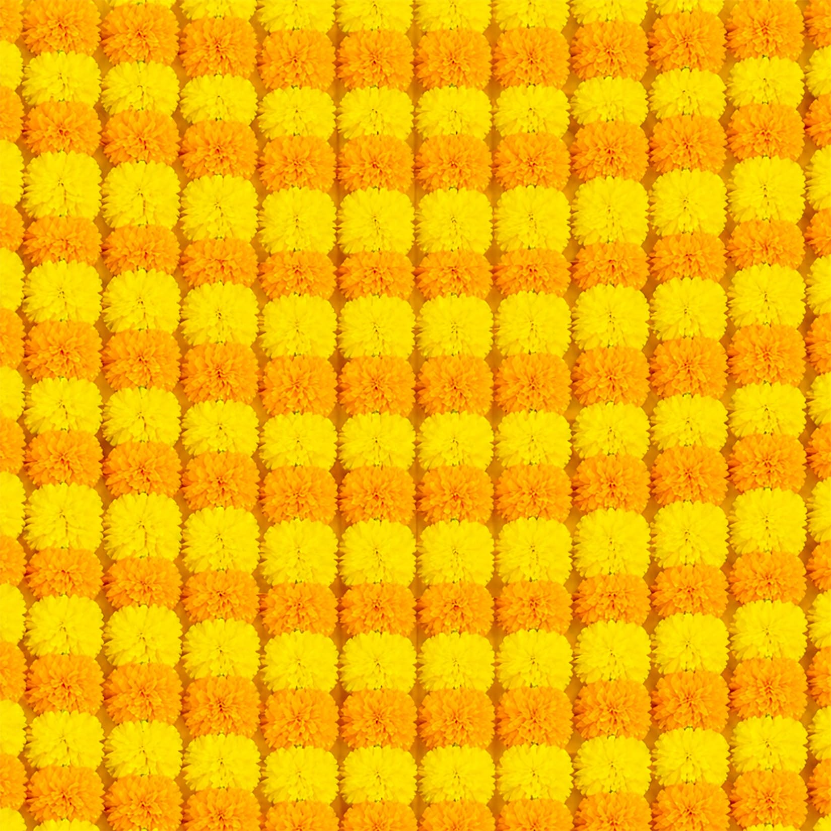 RAINFLOW Marigold Garland - Light Orange Decor -10