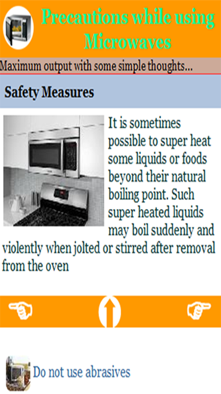Precautions while using Microwaves App on Amazon Appstore