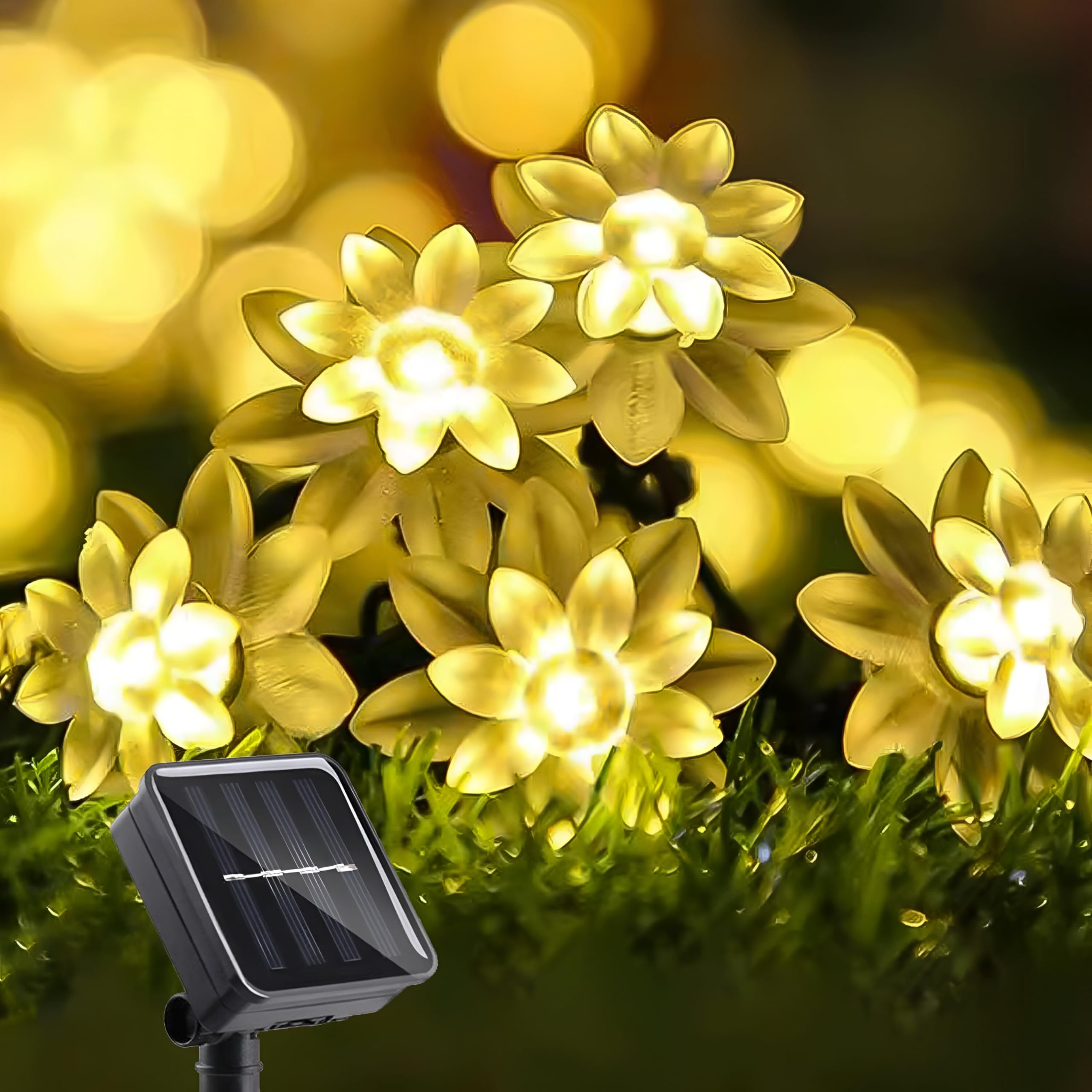 Epyz Solar Flower String Lights Outdoor Waterproof 30 LED Upgraded Flower Fairy Light for Garden Fence Patio Yard Christmas Tree Lawn Party [ Warm Yellow Light, Pack of 1 ] (B0CTKF2HVF) Amazon Price History, Amazon Price Tracker