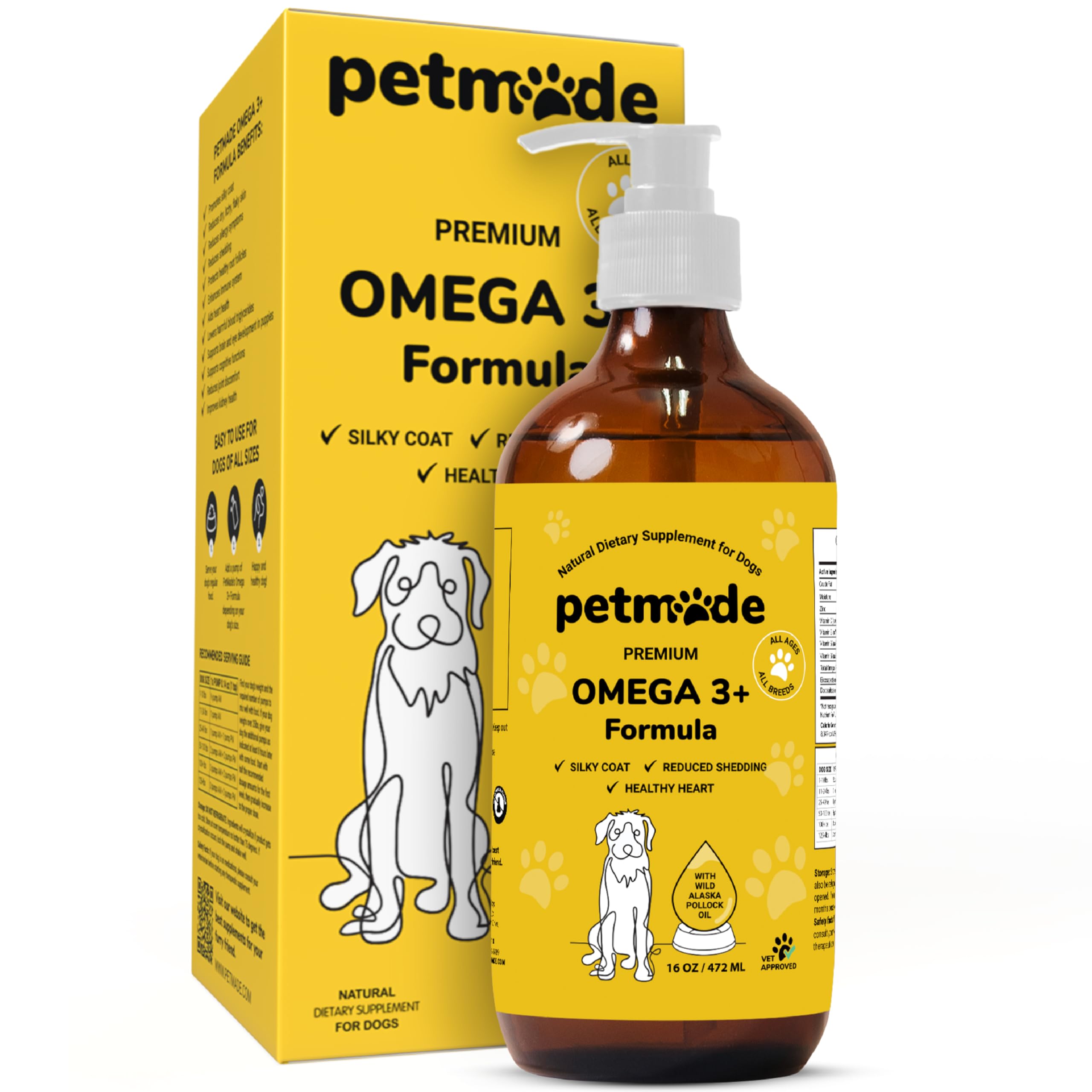 dog fish pol Omega 3 Oil for Dogs - Supports Shedding and Itching, Skin and Coat With just five simple ingredients Omega Oil for Dogs with
