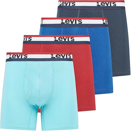 Levi's Mens Boxer Briefs Breathable Stretch Underwear 4 Pack