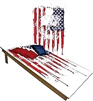 Vista 12 de BackYardGamesUSA Juego de tablas de cornhole de madera prémium hechas a mano – Serie Calavera – Hecho a mano en Estados Unidos, tamaño reglamentario