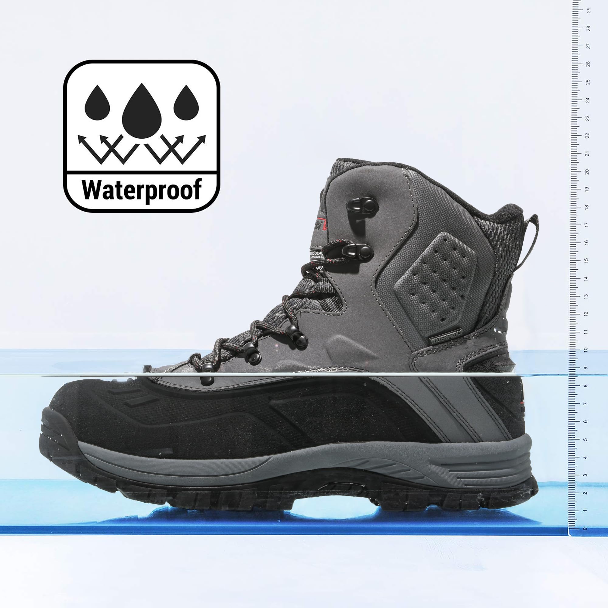 NORTIV 8 Męskie buty trekkingowe 170412 wodoodporne śnieg buty trekkingowe