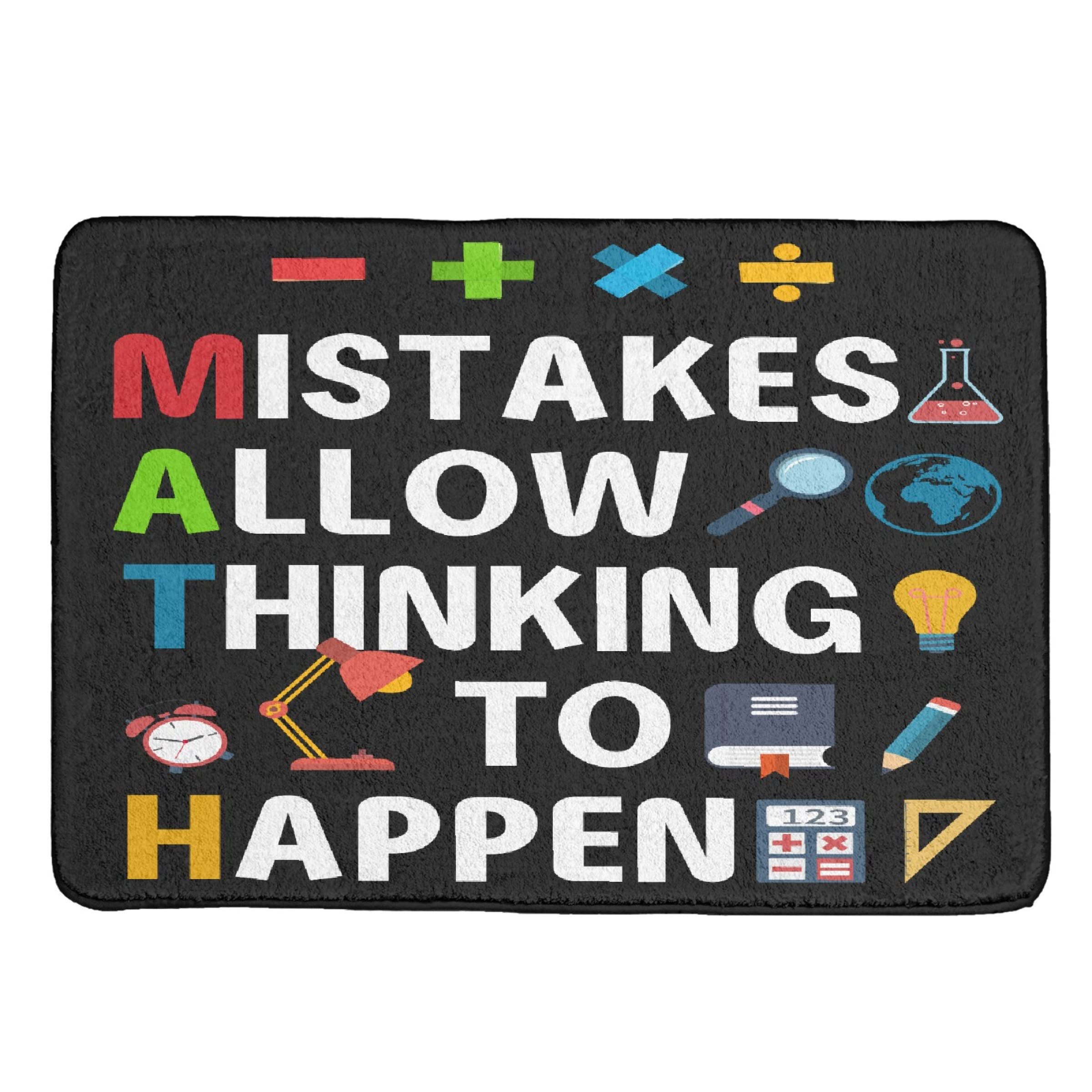 Touchish Funny School Math Teacher Area Rugs Decor Runner Fluffy Non-Slip Large Carpet for Player Boys,Kids,Child.Plants Gift Indoor/Outdoor