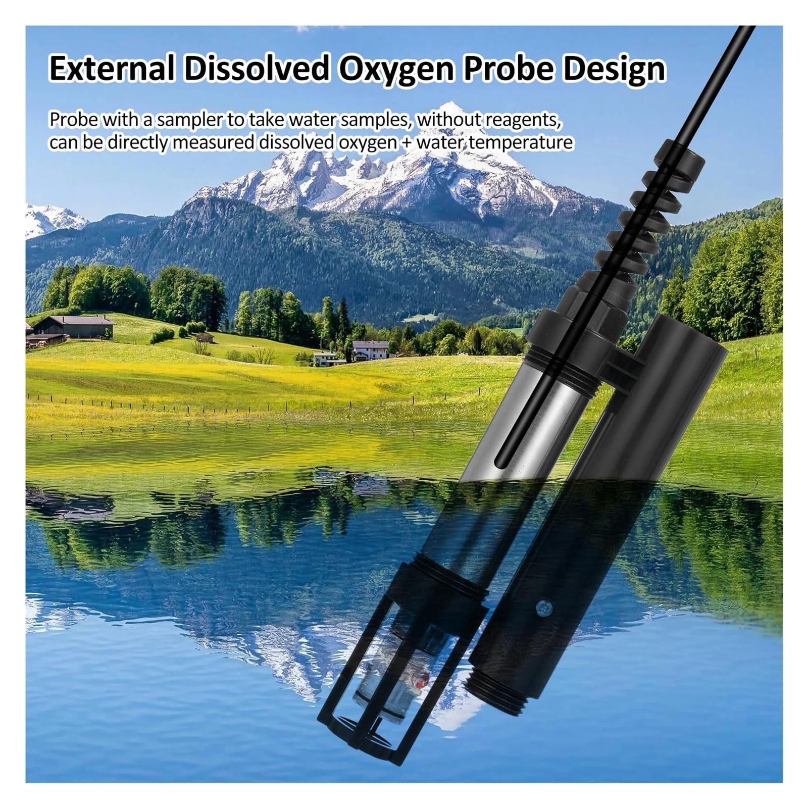 6 In 1 Gelöst Sauerstoff Tester Wasser Qualität Detektor PH Wert Temperatur Ammoniak Stickstoff Sauerstoff Meter DO Sonde Vielseitig Einsetzbar