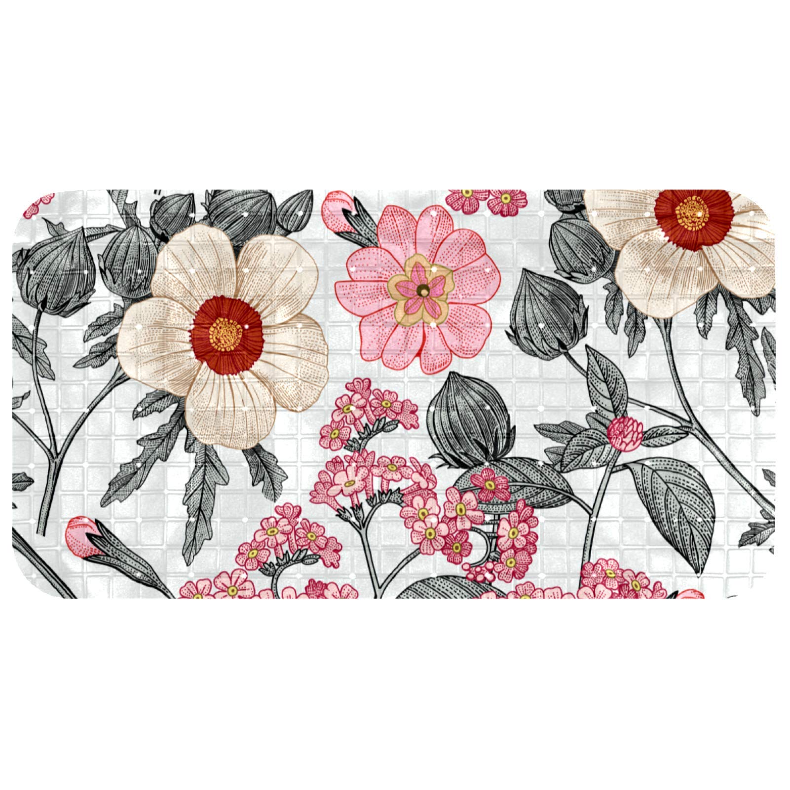 Tapis de douche doux pour enfants et tout-petits avec drainage