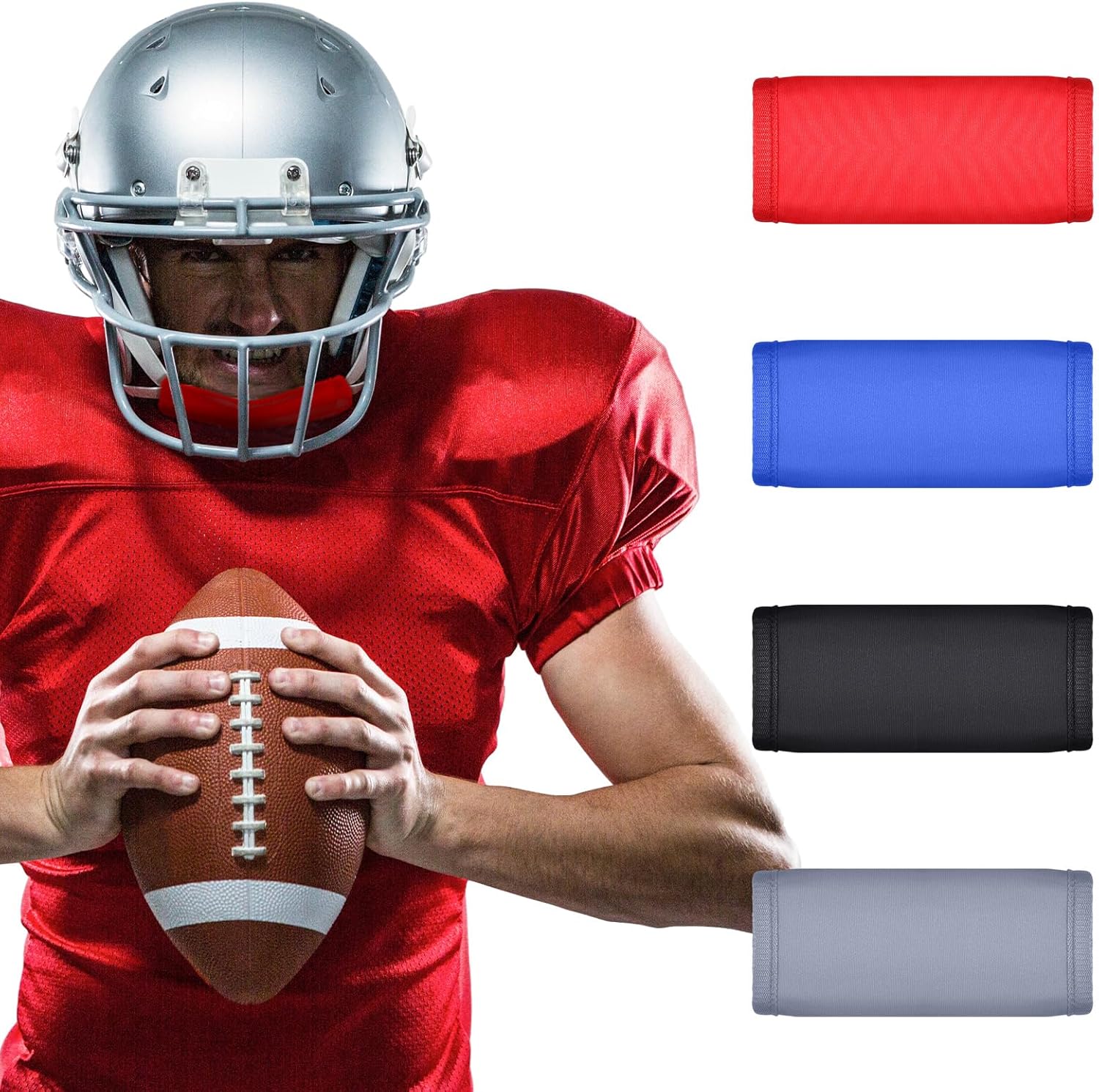 Liliful 4 Pcs Football Chin Strap Pads Men's Chin Pad