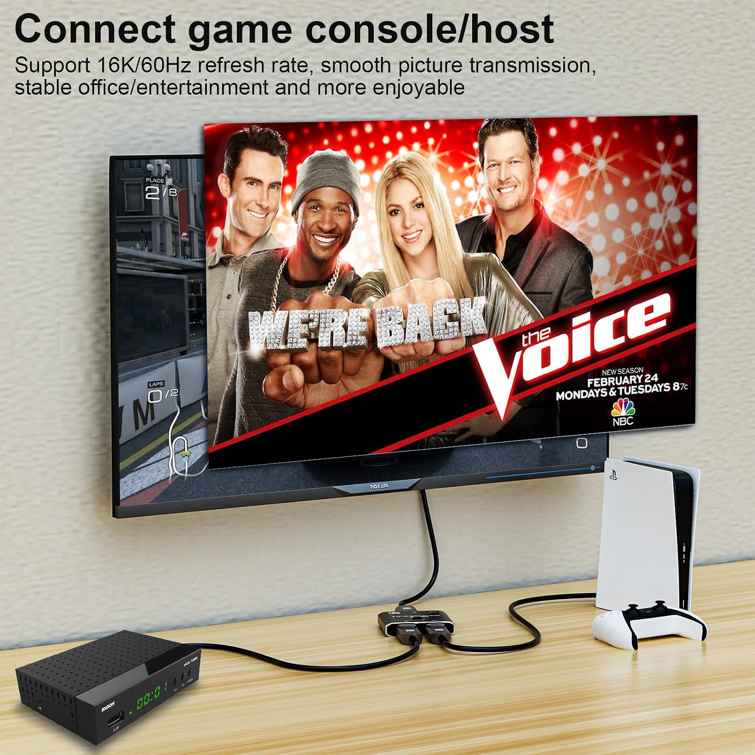 DisplayPort 2.1 8K 10K 16K DP Video Switch Bi-Direction Ultra HD 8K@120Hz 4K@240Hz Splitter Converter for Multiple Source and displays
