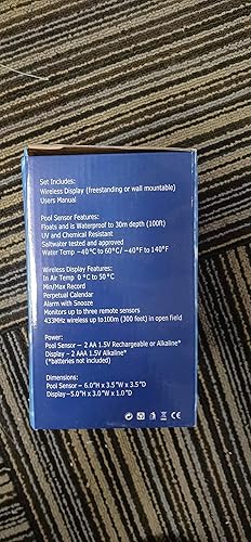 Miniatura 8 de Termómetro solar inalámbrico para piscina para piscinas interiores al aire libre, spas, jacuzzis, estanques, medidor de temperatura flotante digital