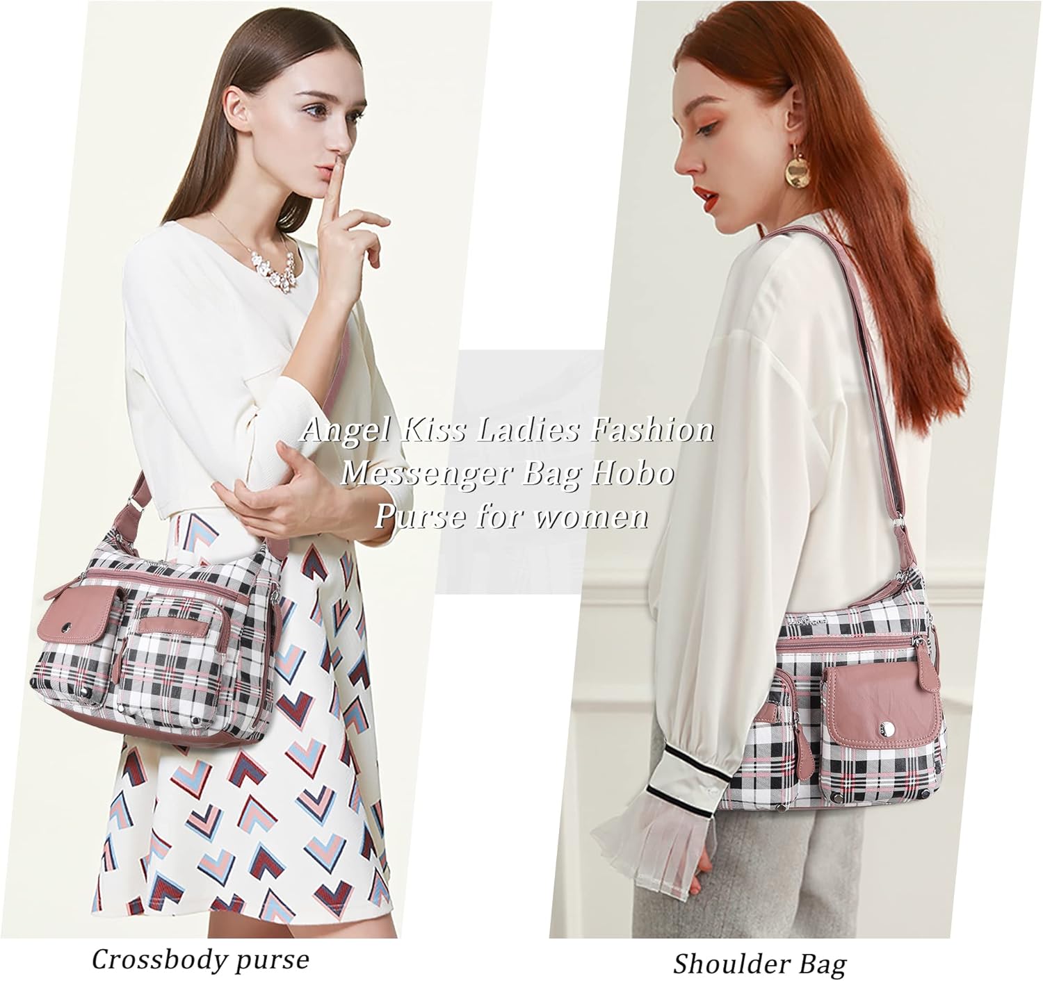 Angel Kiss Crossbody Bags for Women, Ladies Shoulder Handbags and Purses Medium Faux Leather Pocketbooks | Ladies, Medium, Faux Leather