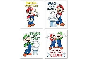 Super Mario Bathroom Decor