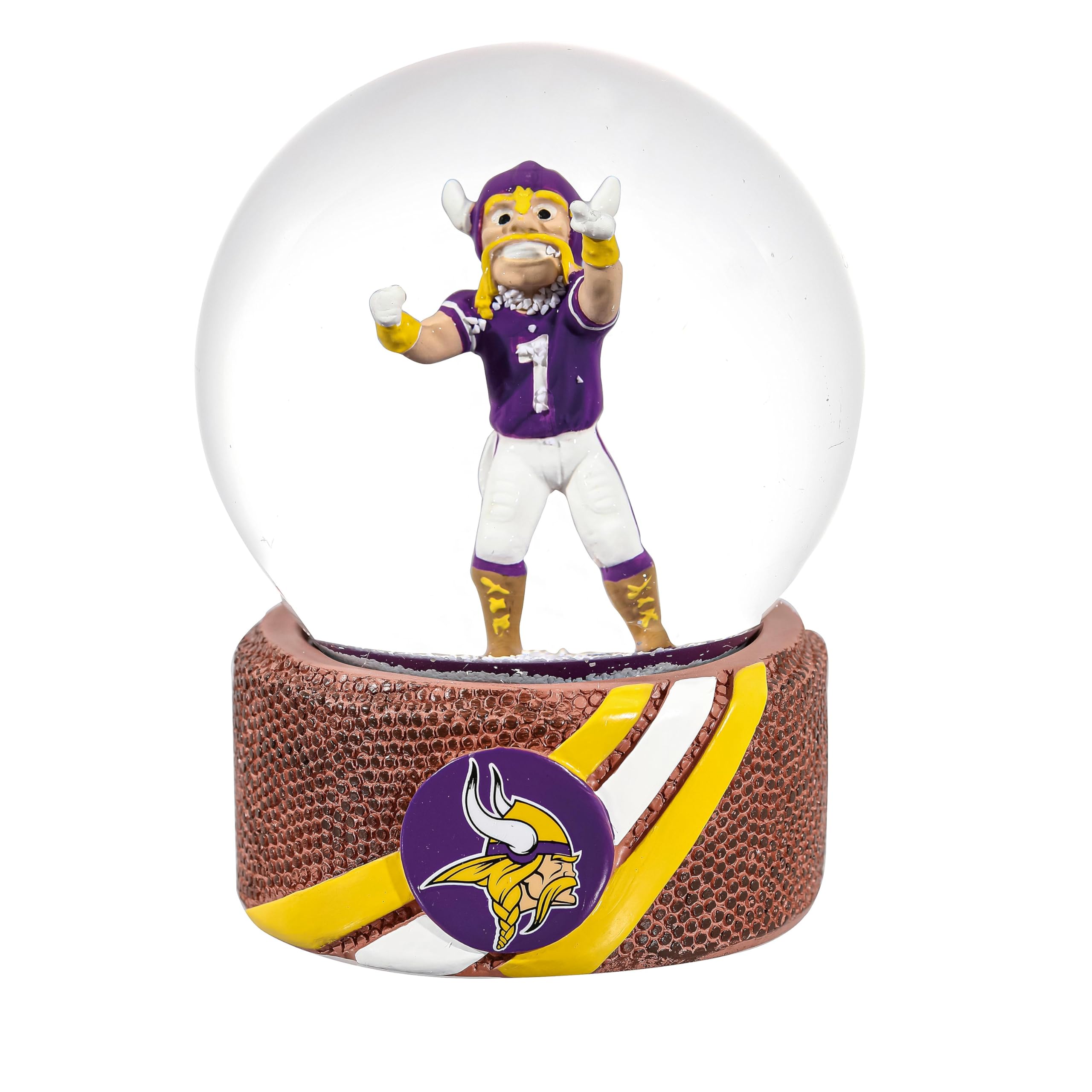 NFL Minnesota Vikings Snow Globe, Officially Licensed Football Water Globe with Team Logo, Christmas Holiday Tabletop Decoration &amp; Memorabilia Gift for Men and Women Fans