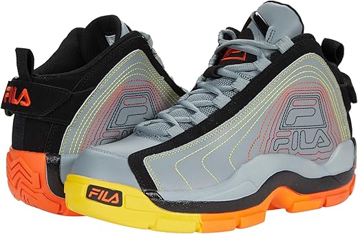Fila Men's Grant Hill 2 Stitch Basketball Shoes Monument/Black/Red Orange 9