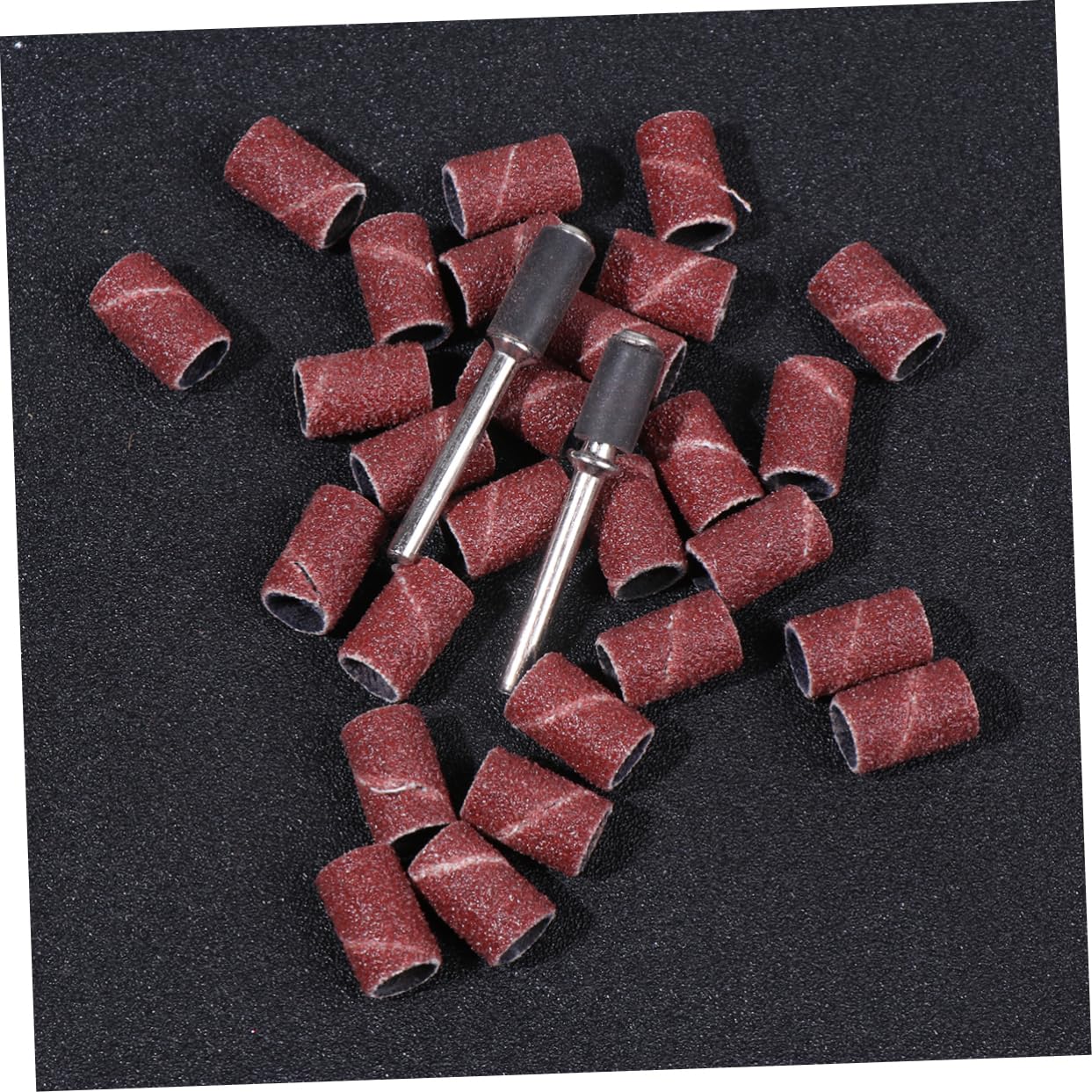 Cabilock 1 Set Mini Sanding Bands for Nail Drill Sand Bands Kit 80 Mesh Polishing Sandpaper Ring for Grind Sand Paper