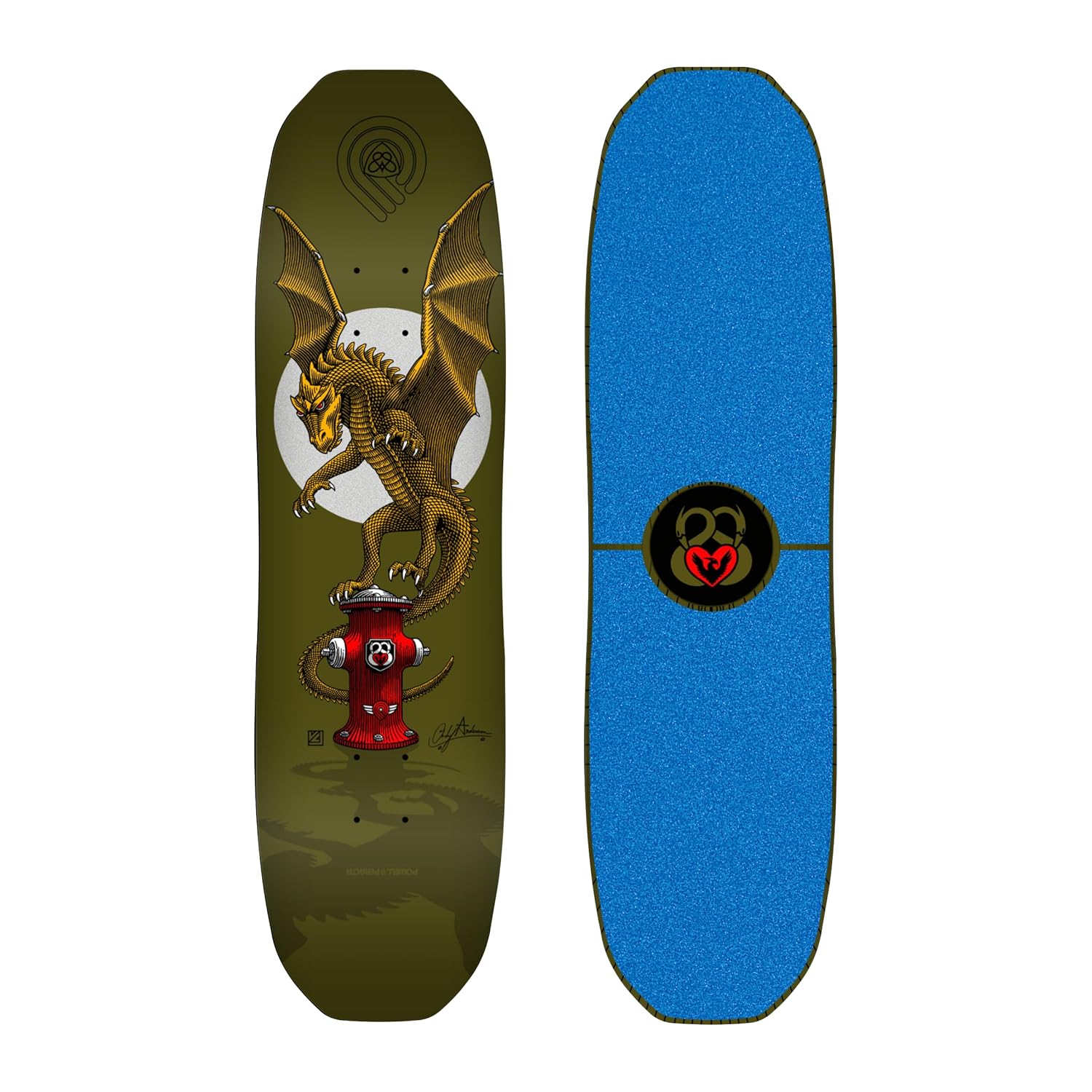 Die-Cut Style Skateboard Grip Tape for Powell Peralta Andy Anderson Hydrant 7-ply (Purple)