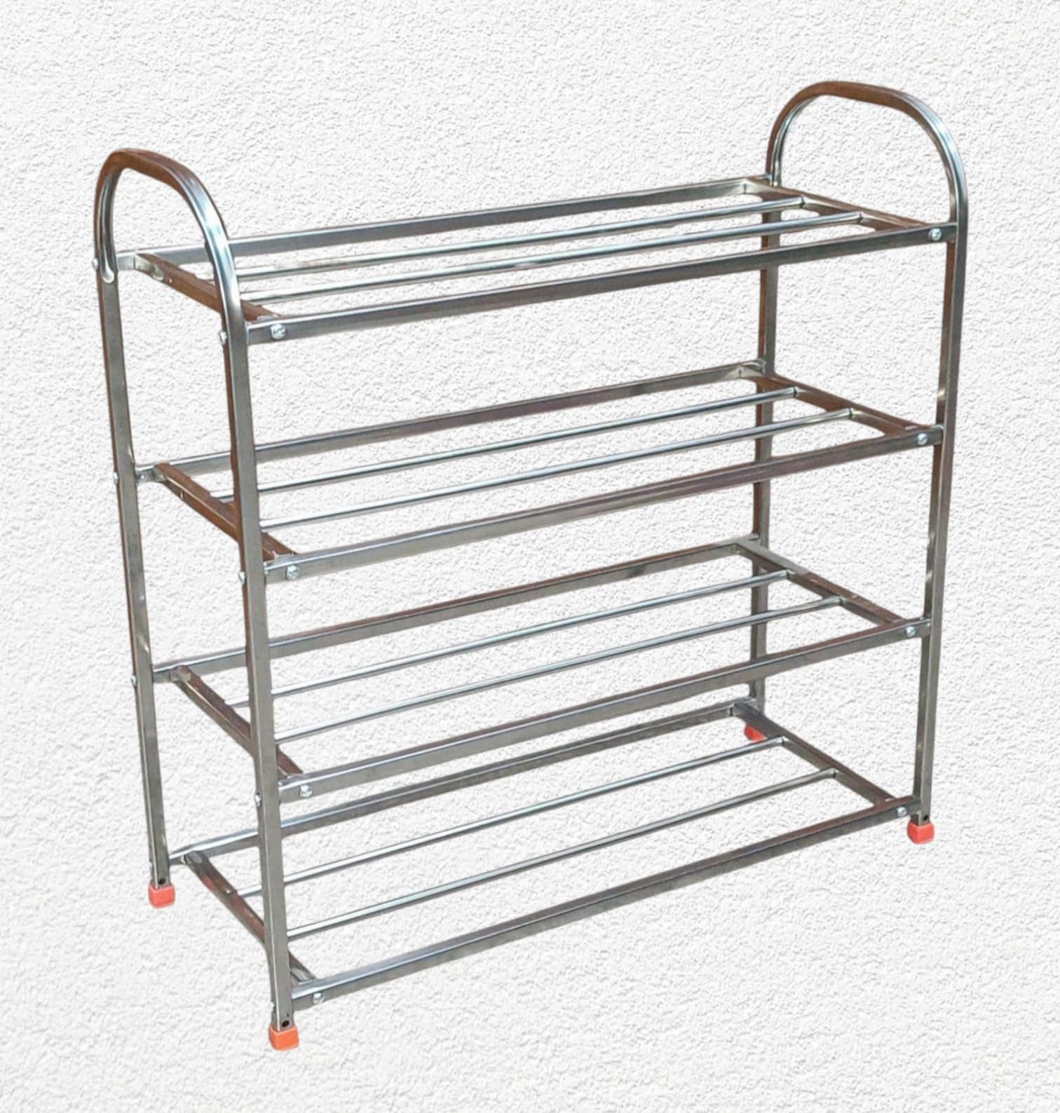 Stainless Steel Shoe Rack Multilayer/Book shelves/Multipurpose rack (4L Sturdy 22x9.25)