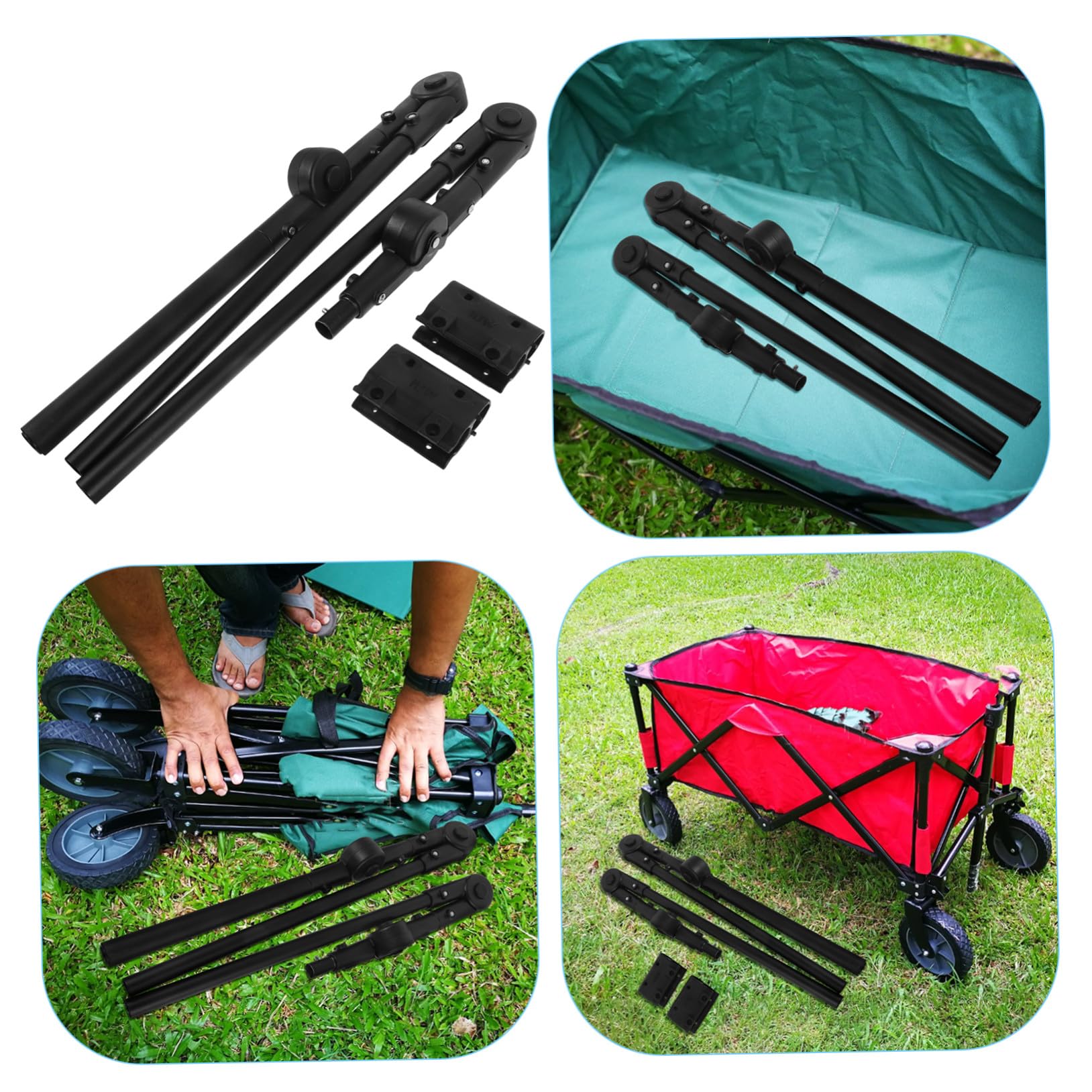Klappbarer Handwagen mit Ziehwagen Funktion für Camping und Outdoor Faltbarer Strandwagen mit Stabilem Gestell und Einfachem Aufbau für Garten und Erholung
