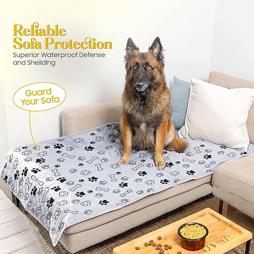 Miniatura 6 de Almohadillas lavables grandes de 65 x 48 pulgadas para perros, almohadilla antideslizante para parto, absorbente y agradable, reutilizable, para