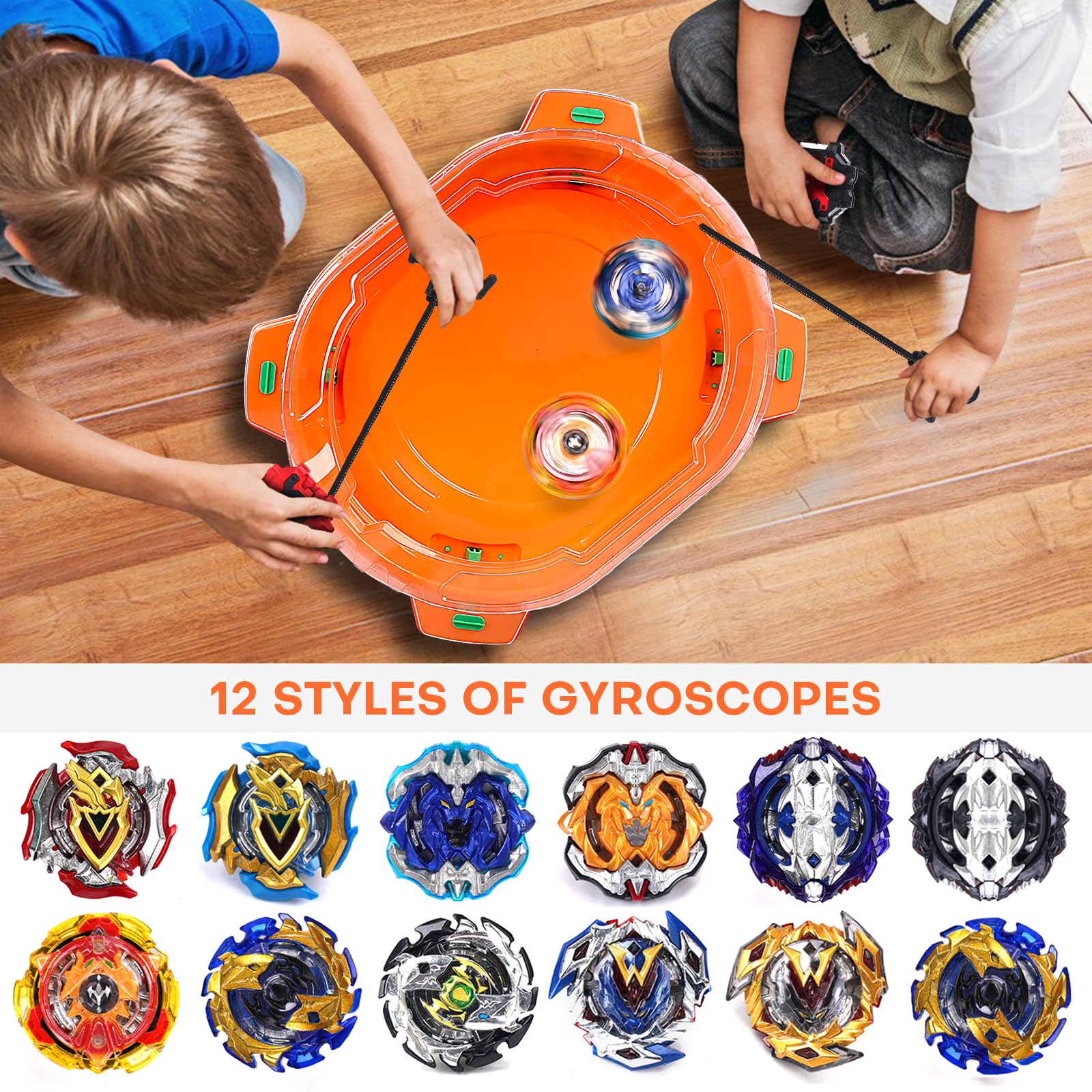 Amazon.com: COCOFOX Burst Set, 12 Battling Tops 3 Launcher and 1