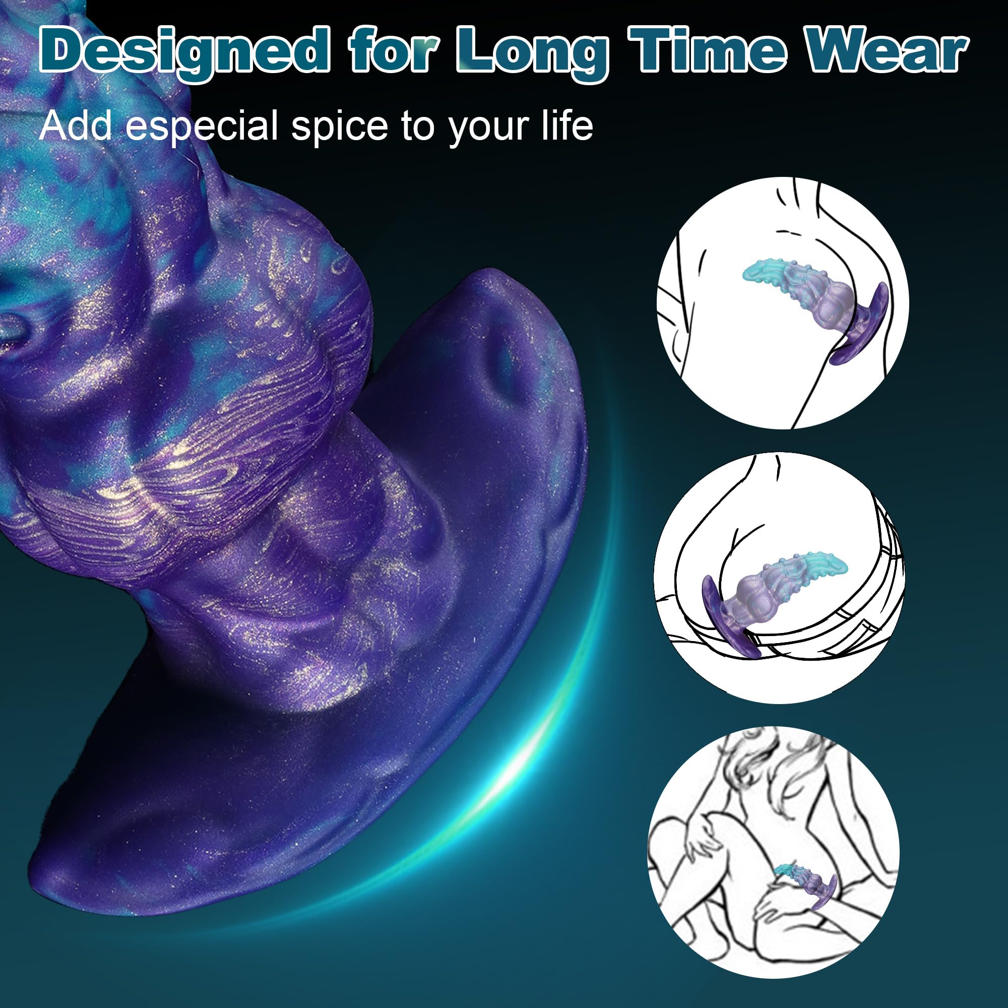 6.5in Large Butt Plug Tentacle Dildo Buttplug, Big Butt Plug onster Dildo Wide Knot Plug, Silicone Anal Plugs Massive Octopus Dildos, Prostate Plugs Fantasy Adult Sex Toy for Men Women Gay Couple: L