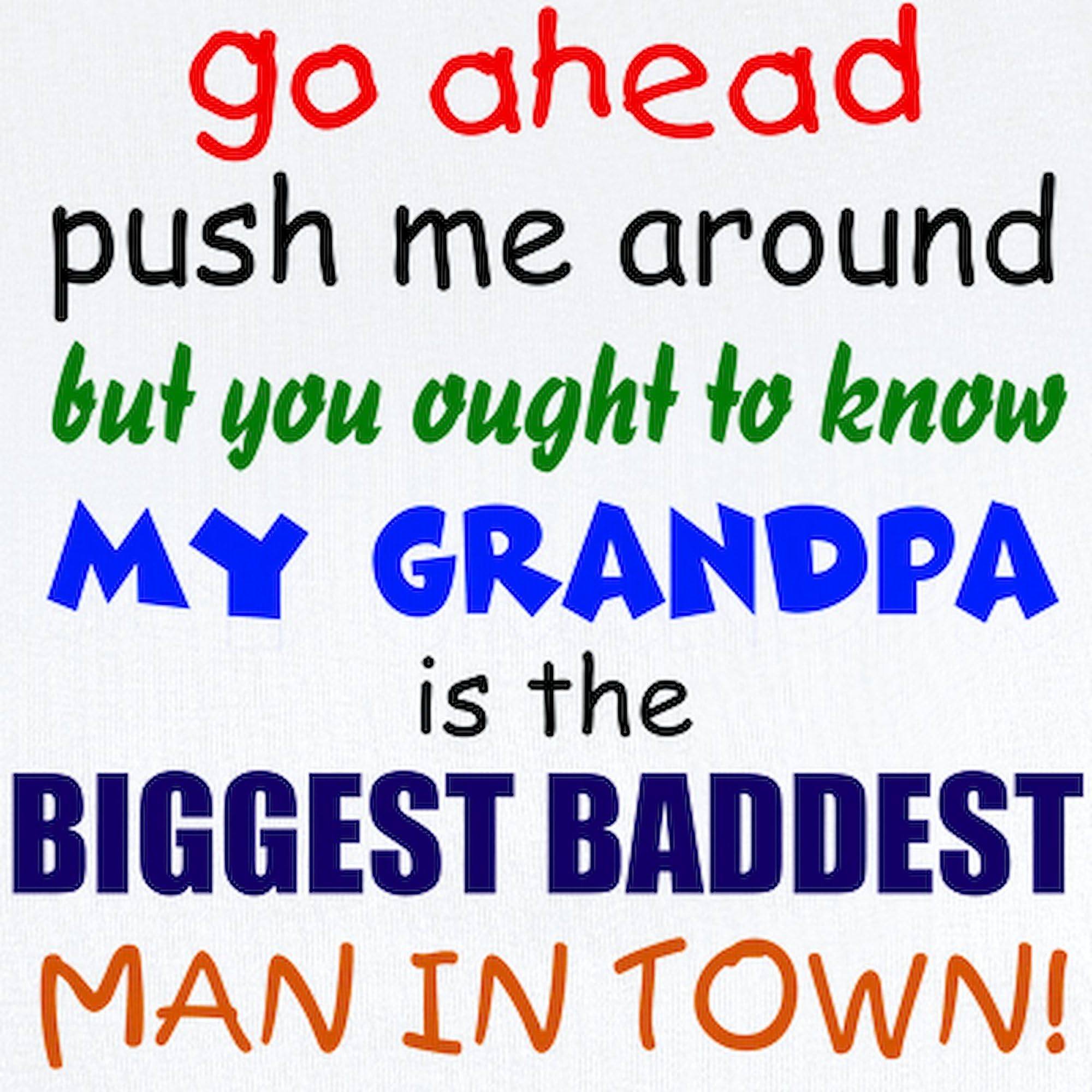 CafePress Baddest Grandpa Infant Bodysuit Cute Infant Bodysuit Baby Romper Cloud White