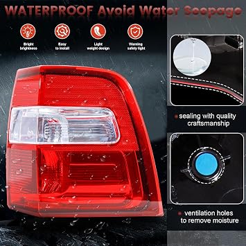 Tail Light Compatible with 2007-2017 Ford Expedition