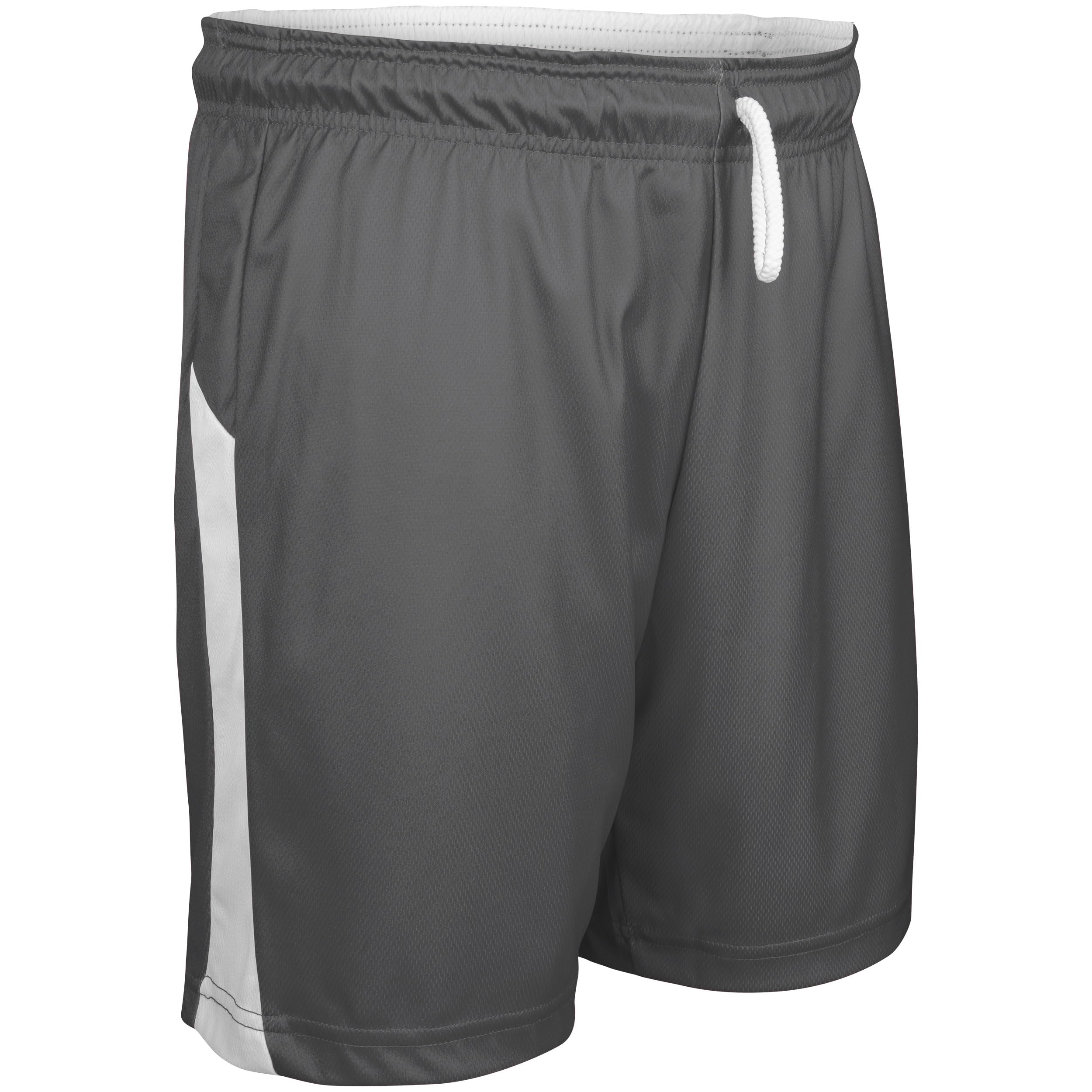 CHAMPRO Men's Swish Reversible Basketball Shorts Charcoal White