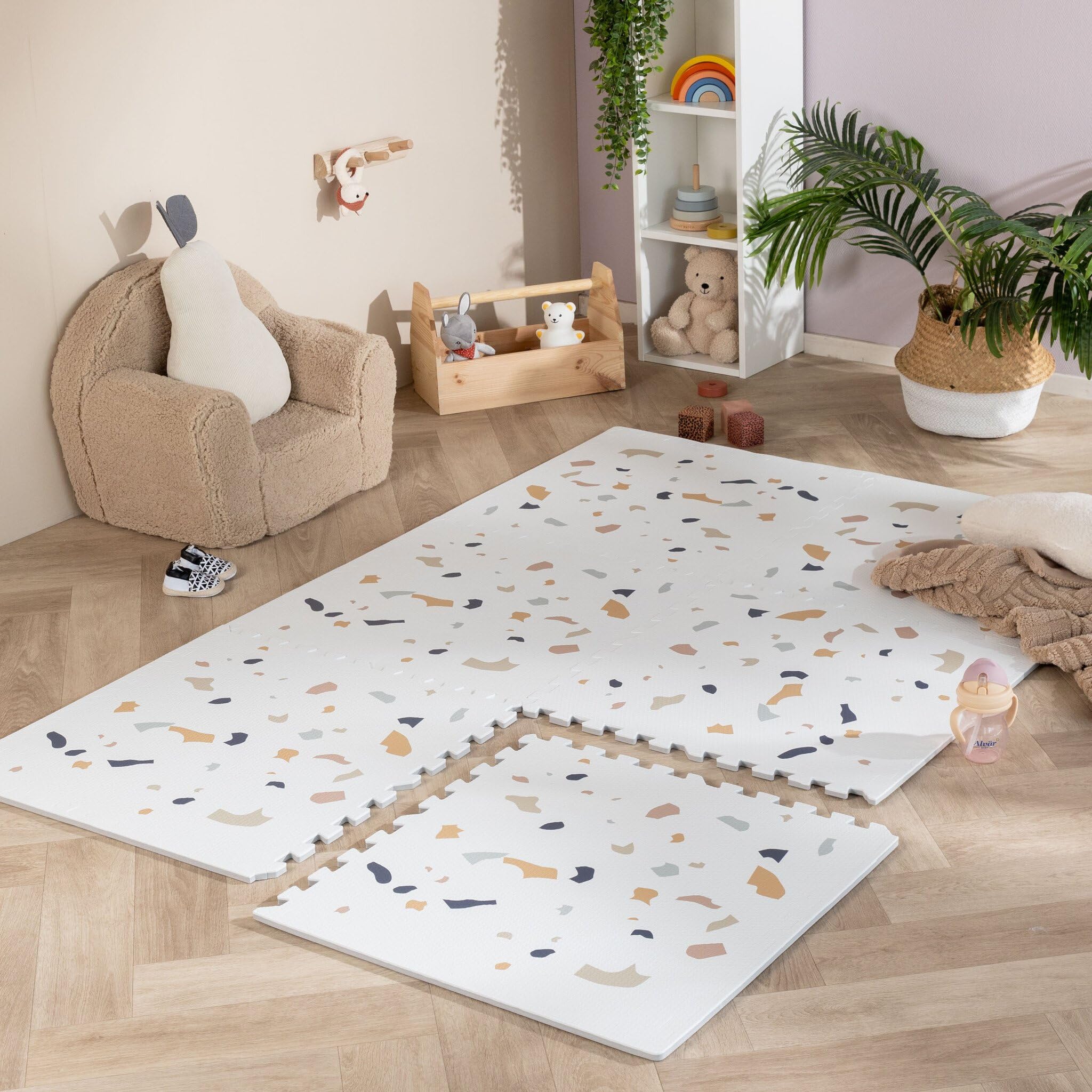 Puzzlematte - Alfie Confetti Bunt - 120x180cm - Punkte - Krabbeldecke - Spielmatte - Kinderzimmer, Babyzimmer - Jungen - Mädchen