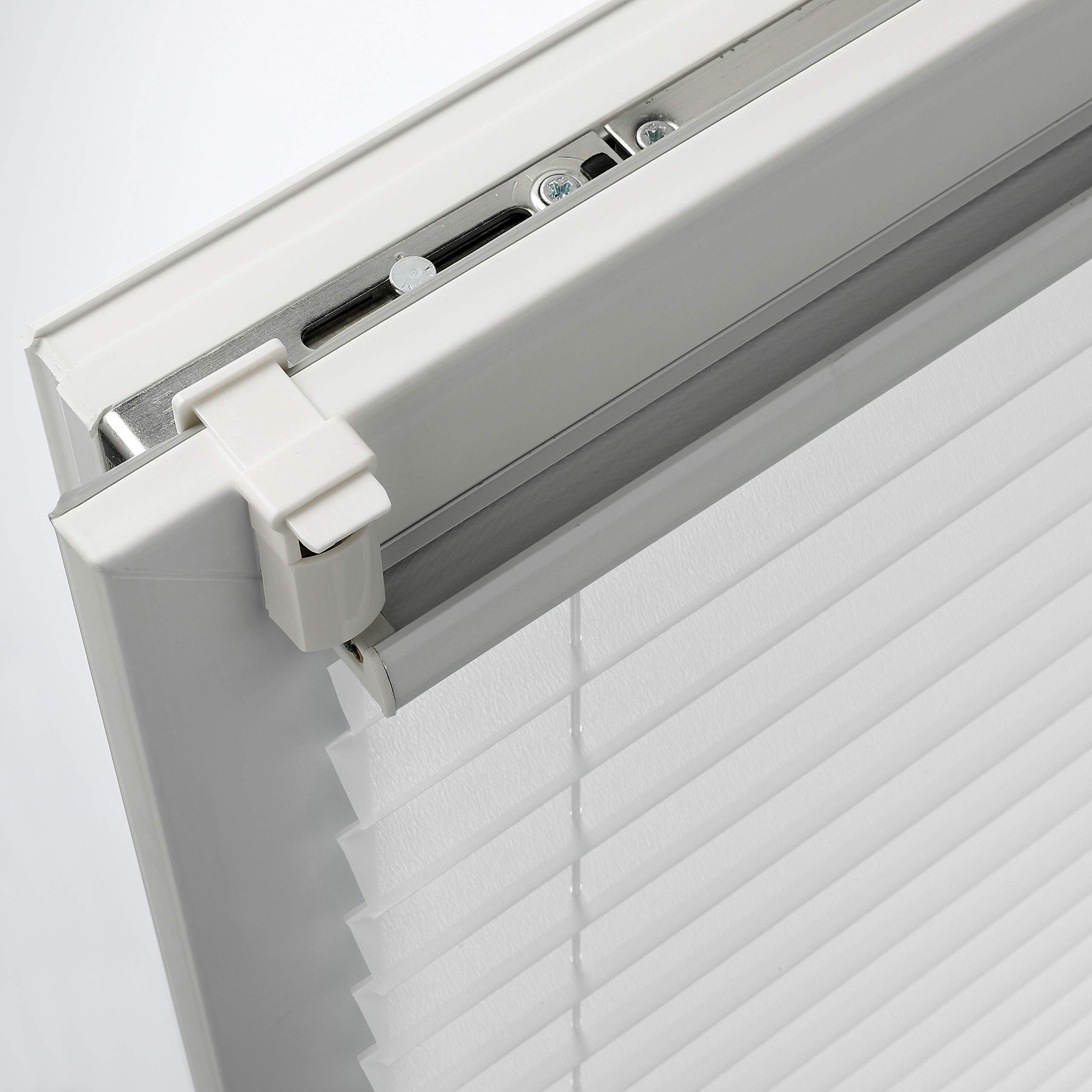 Gardinia Store plissé à Clipser, Idéal pour Le Jour et la Nuit, Kit de Montage Inclus, EASYFIX Store Plissé Nuit + Jour, Blanc, 50 x 130 cm (LxH)
