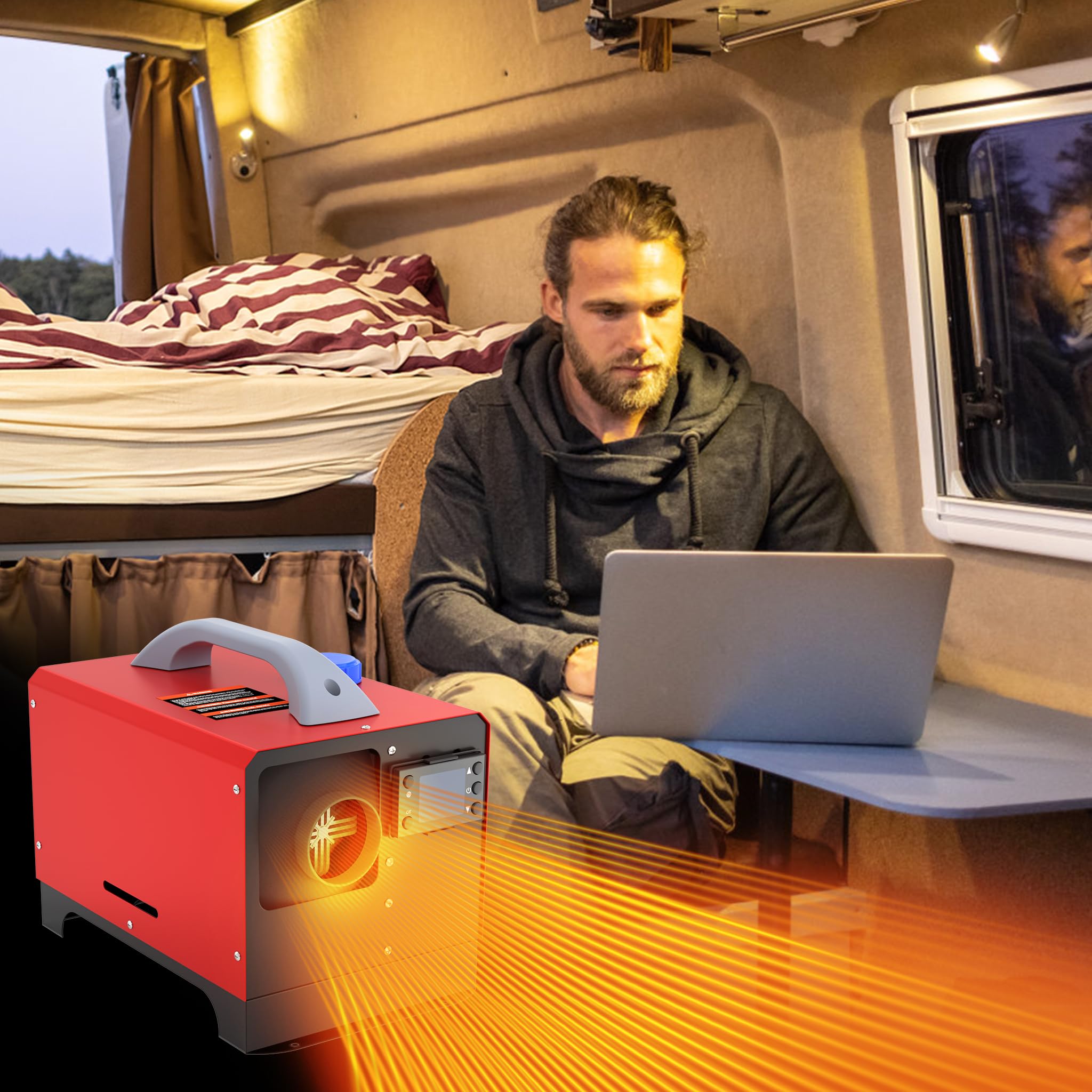 FIVMEN Standheizung Diesel 8KW 12V Dieselheizung mit Fernbedienung und LCD-Display Diesel Lufterhitzer Air Diesel Heizung Schnelles Aufheizen für LKW Wohnmobil RV Boote Auto, Typ E