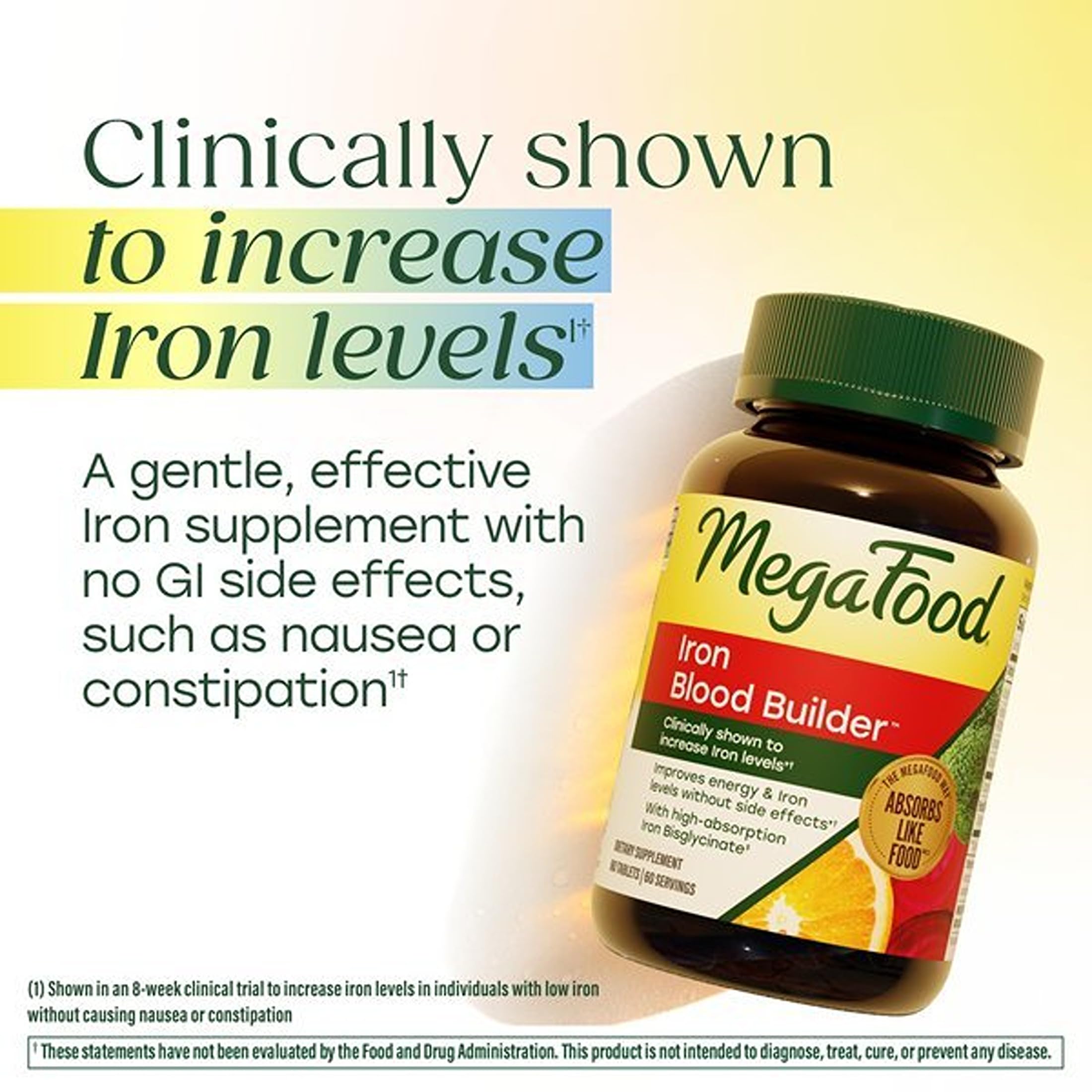 MegaFood Blood Builder Iron Supplement, Energy Support, Vegan, 180 Tablets — Amazon image 4