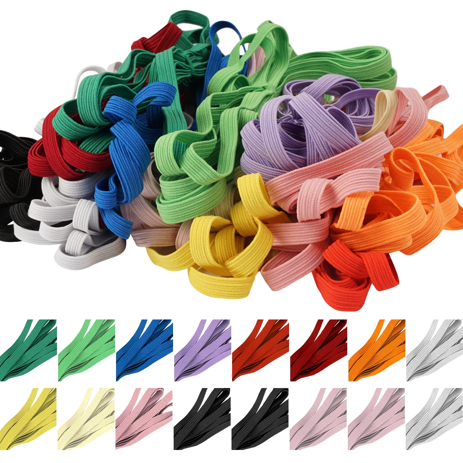 Sourcing Map Fascia Elastica Per Cucito - Arancione, 2,5 Cm X 13 M, In Poliestere, Per Abbigliamento E Fai Da Te