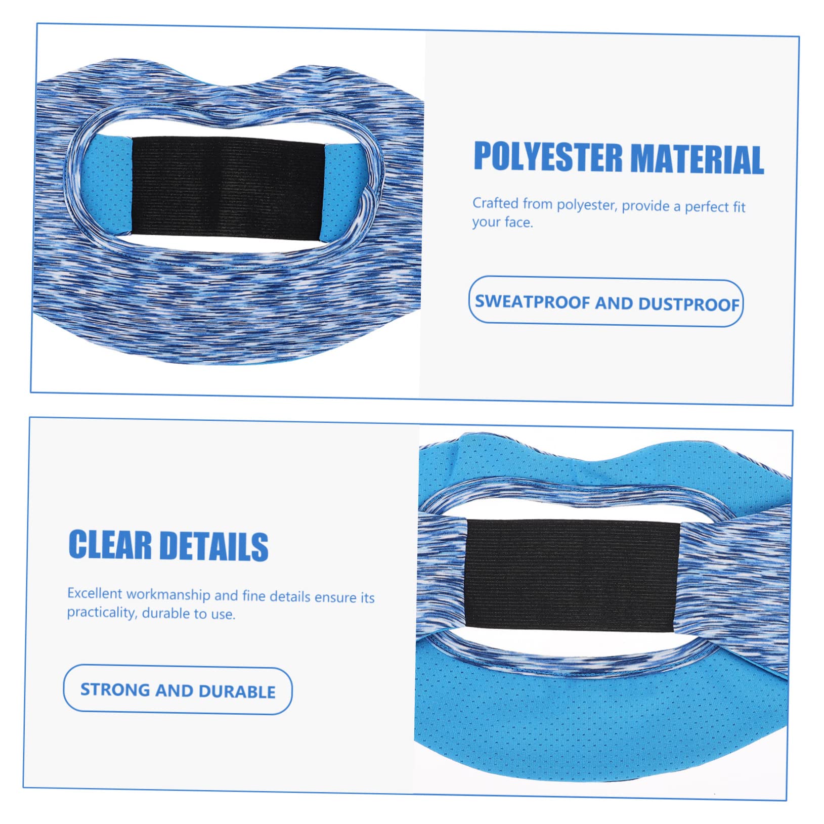 DOITOOL 4 Piezas Gafas De Realidad Virtual Cubierta Facial VR Accesorios Faciales Cubierta De Ojo para VR Banda De Sudor Transpirable VR 3D Absorber El Sudor Poliéster